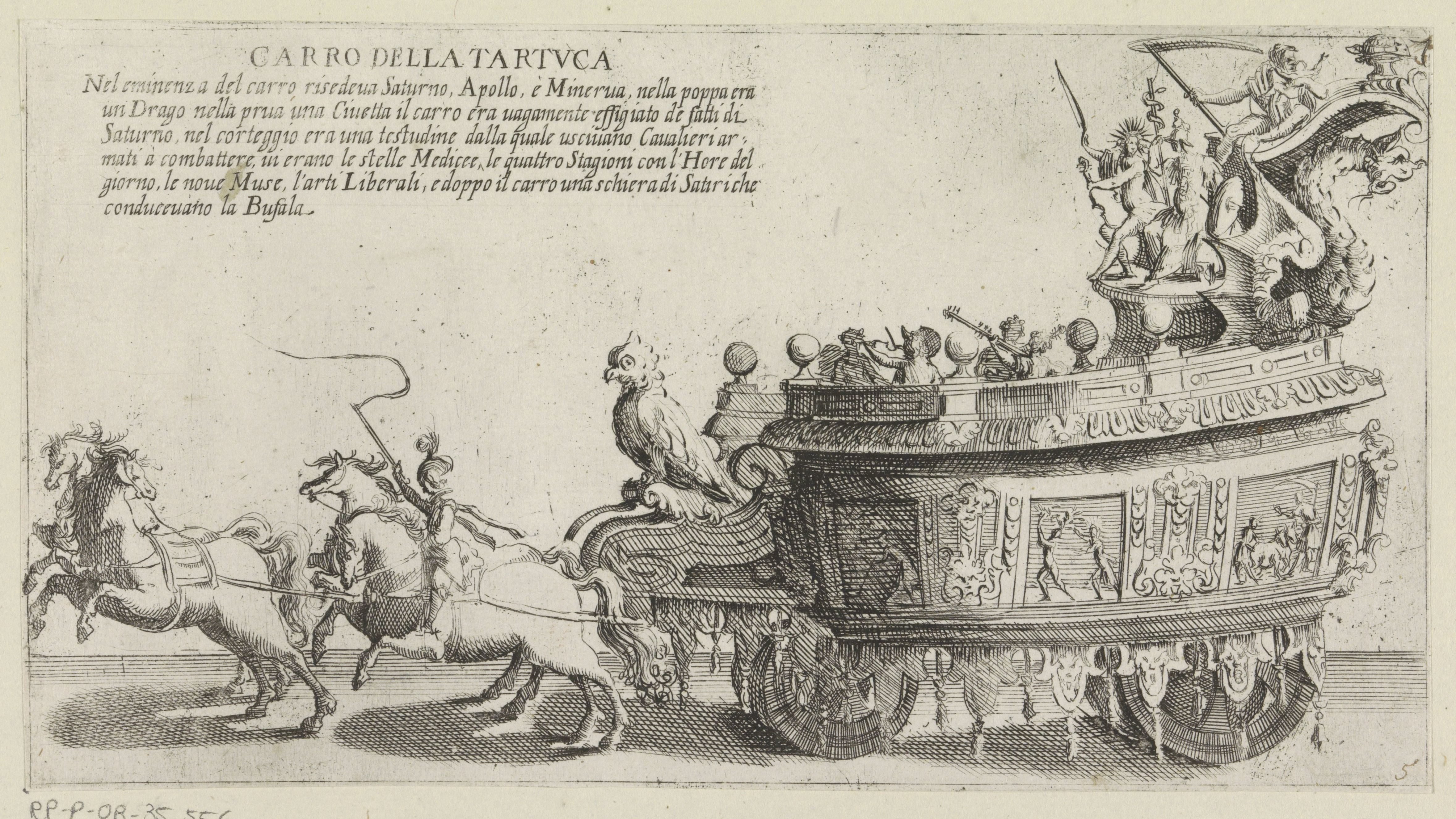 Triomfwagen van het Sienese district Tartuca