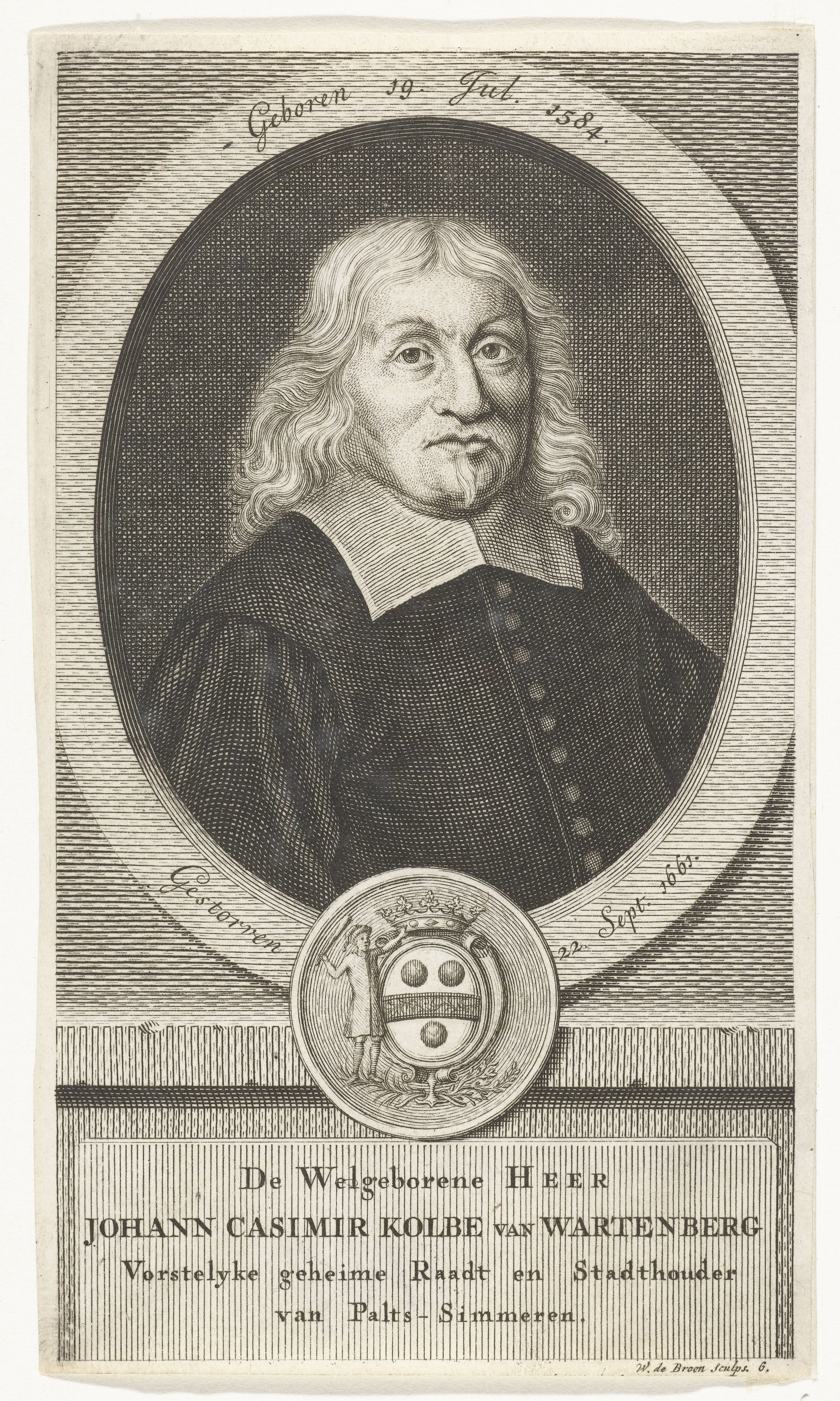 Portret van Johann Casimir Kolbe van Wartenberg