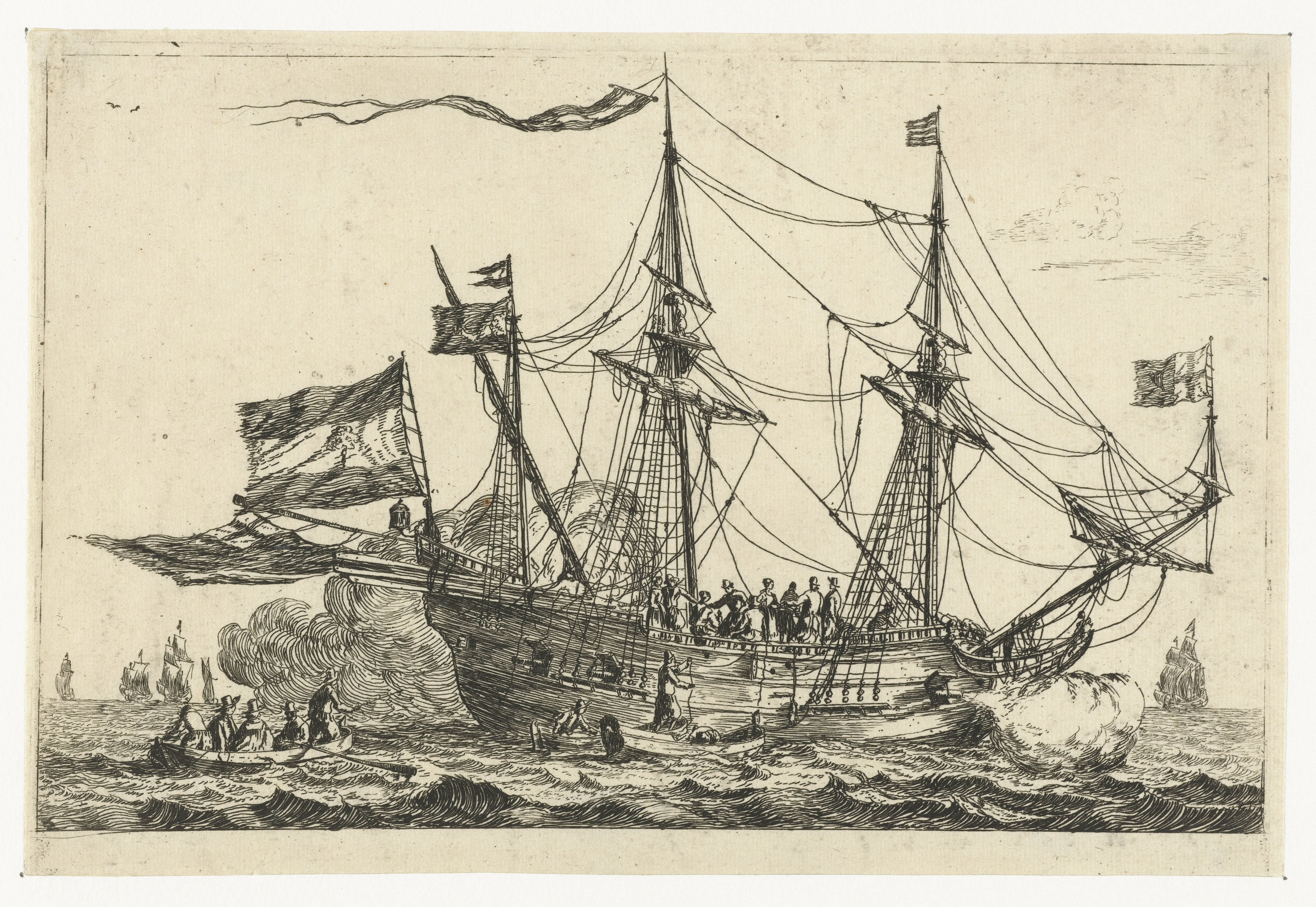 Aankomst van een Engels schip
