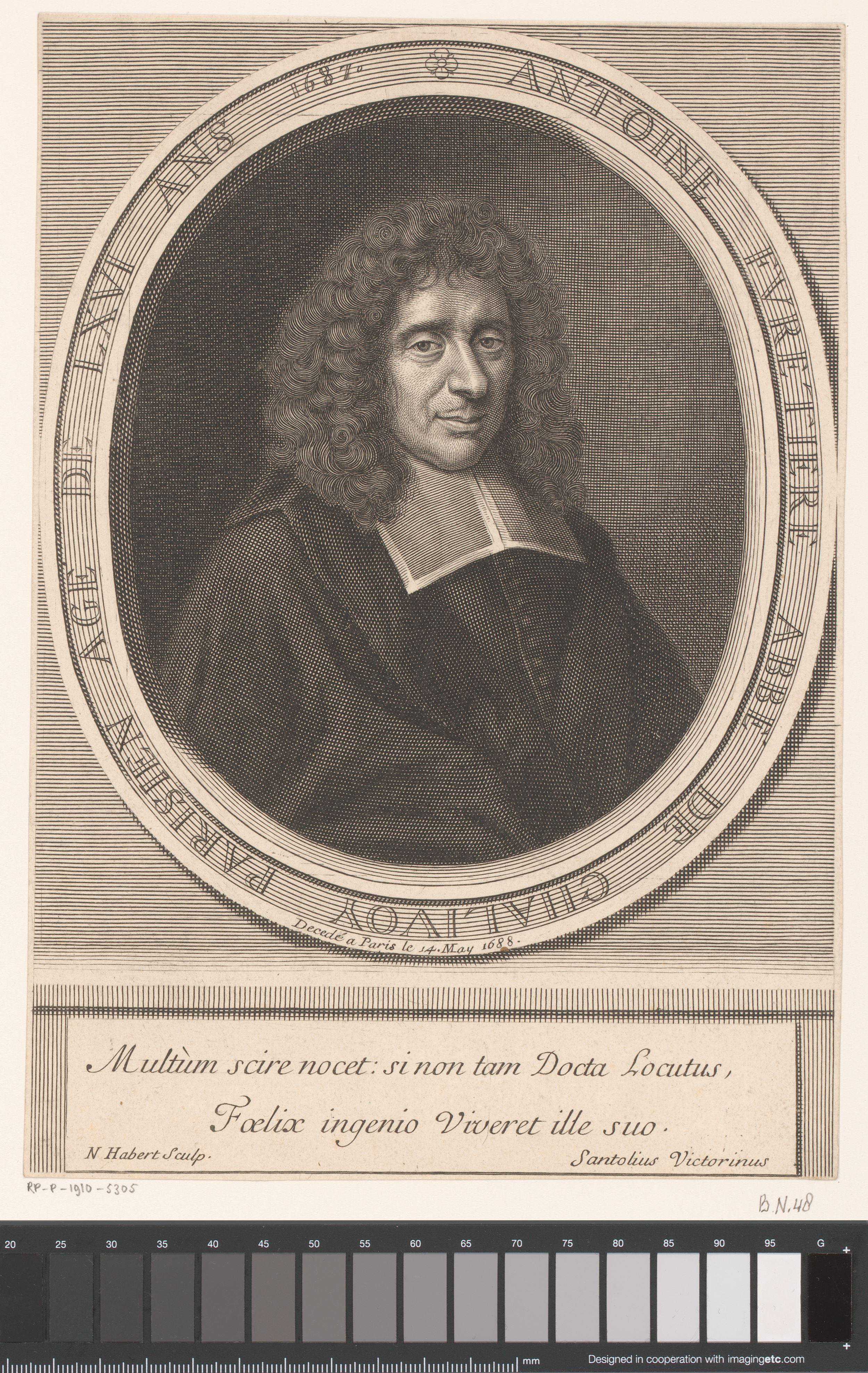Portret van Antoine Furetière