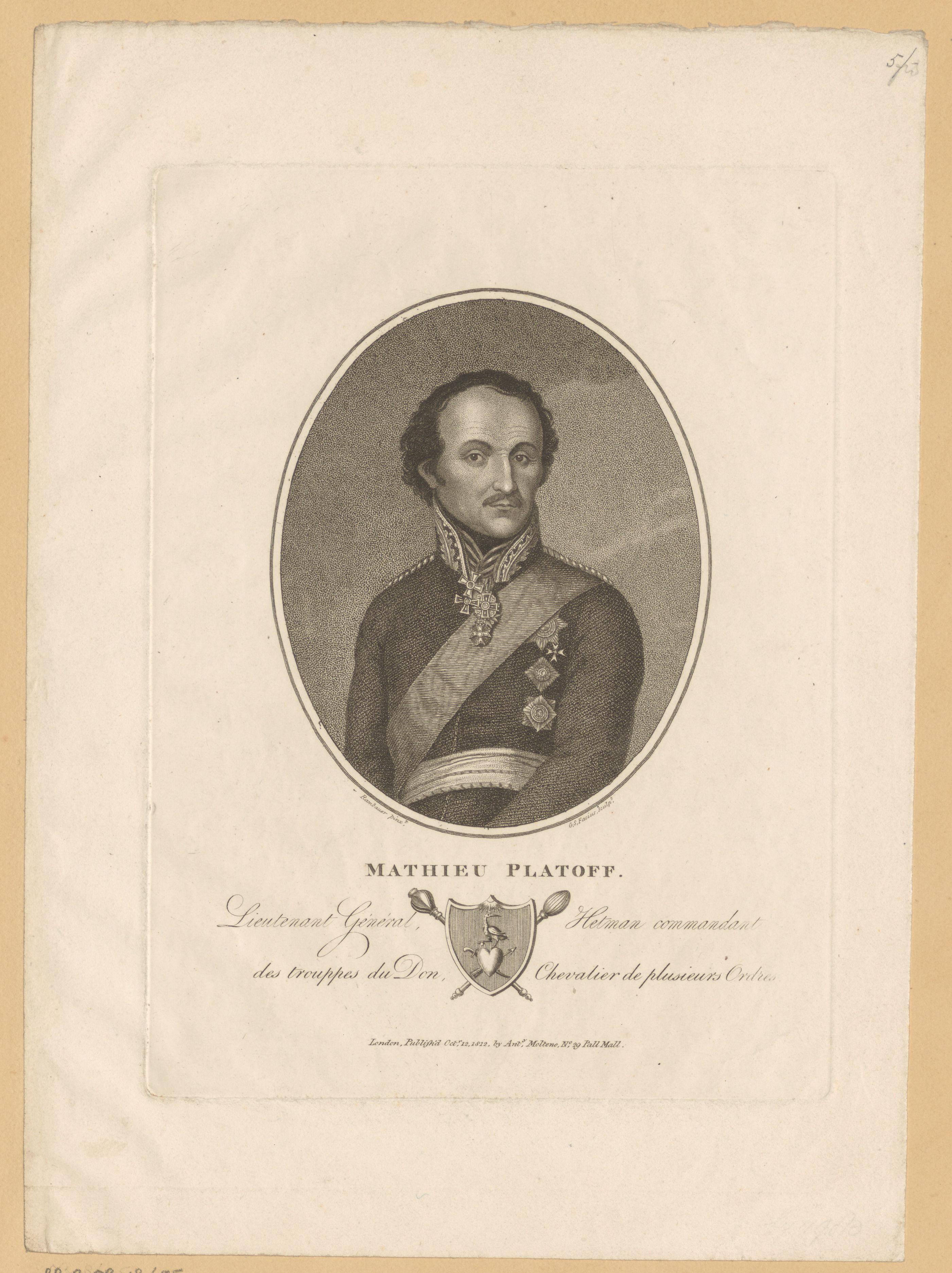 Portret van Matvej Platov