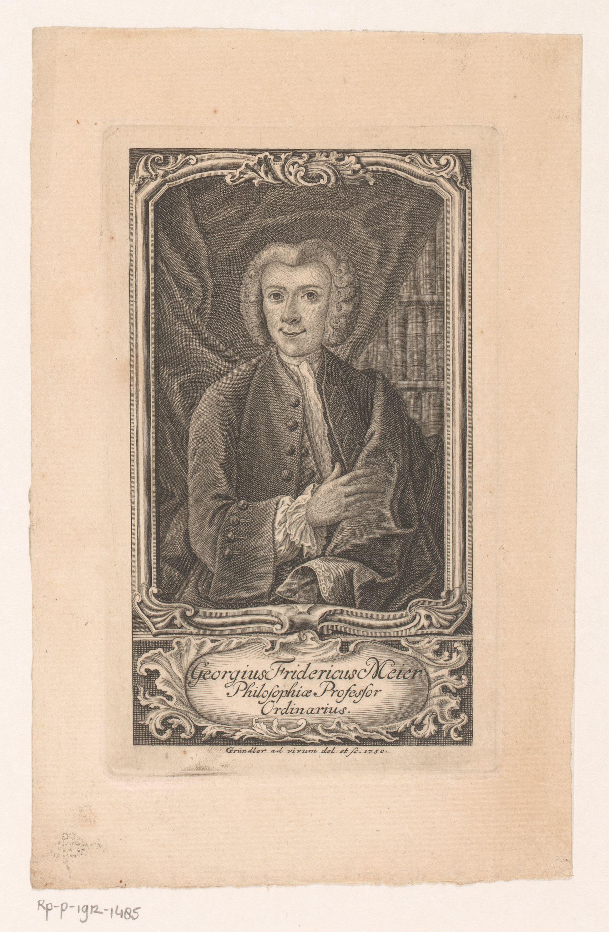 Portret van Georg Friedrich Meier