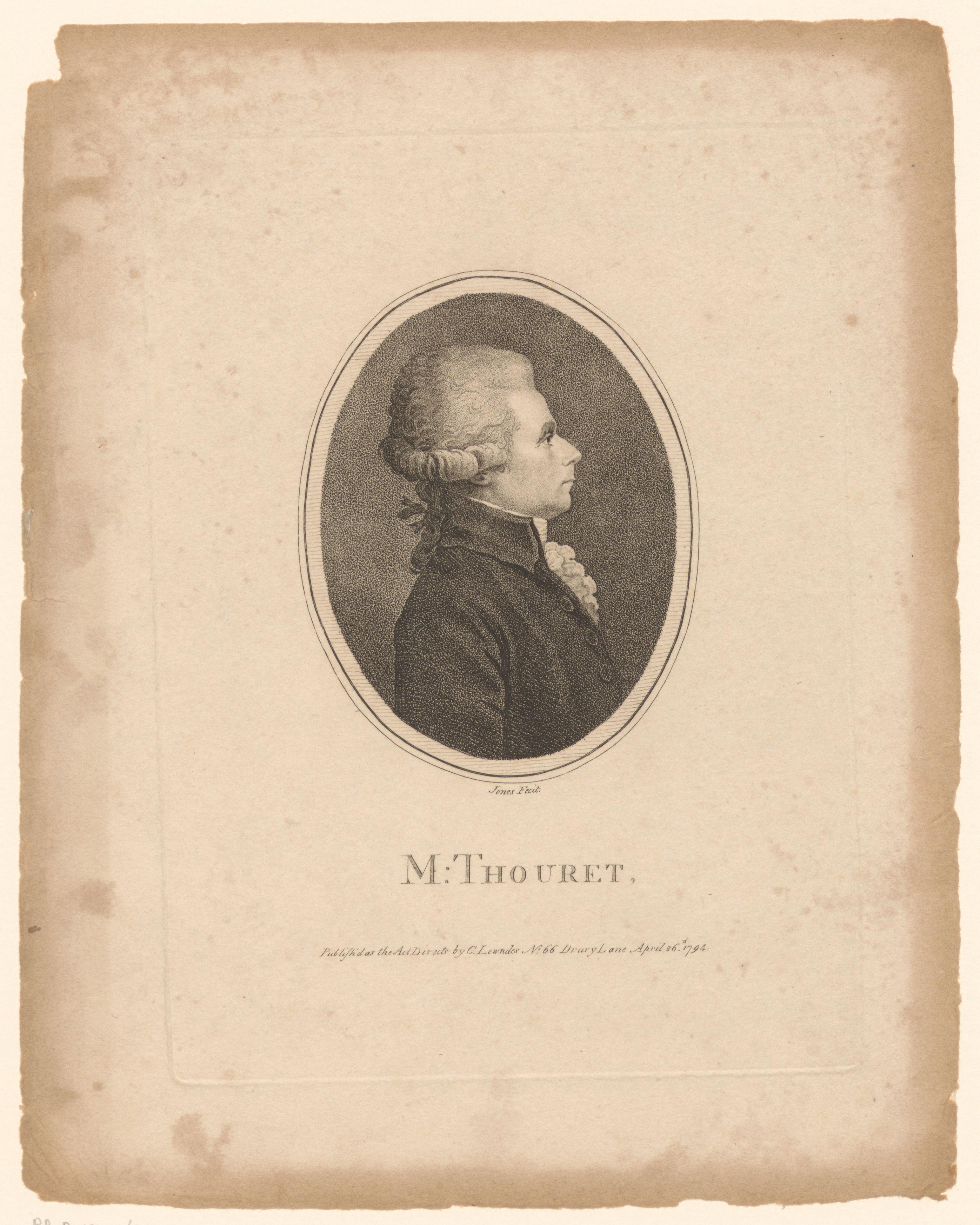 Portret van Jacques Guillaume Thouret