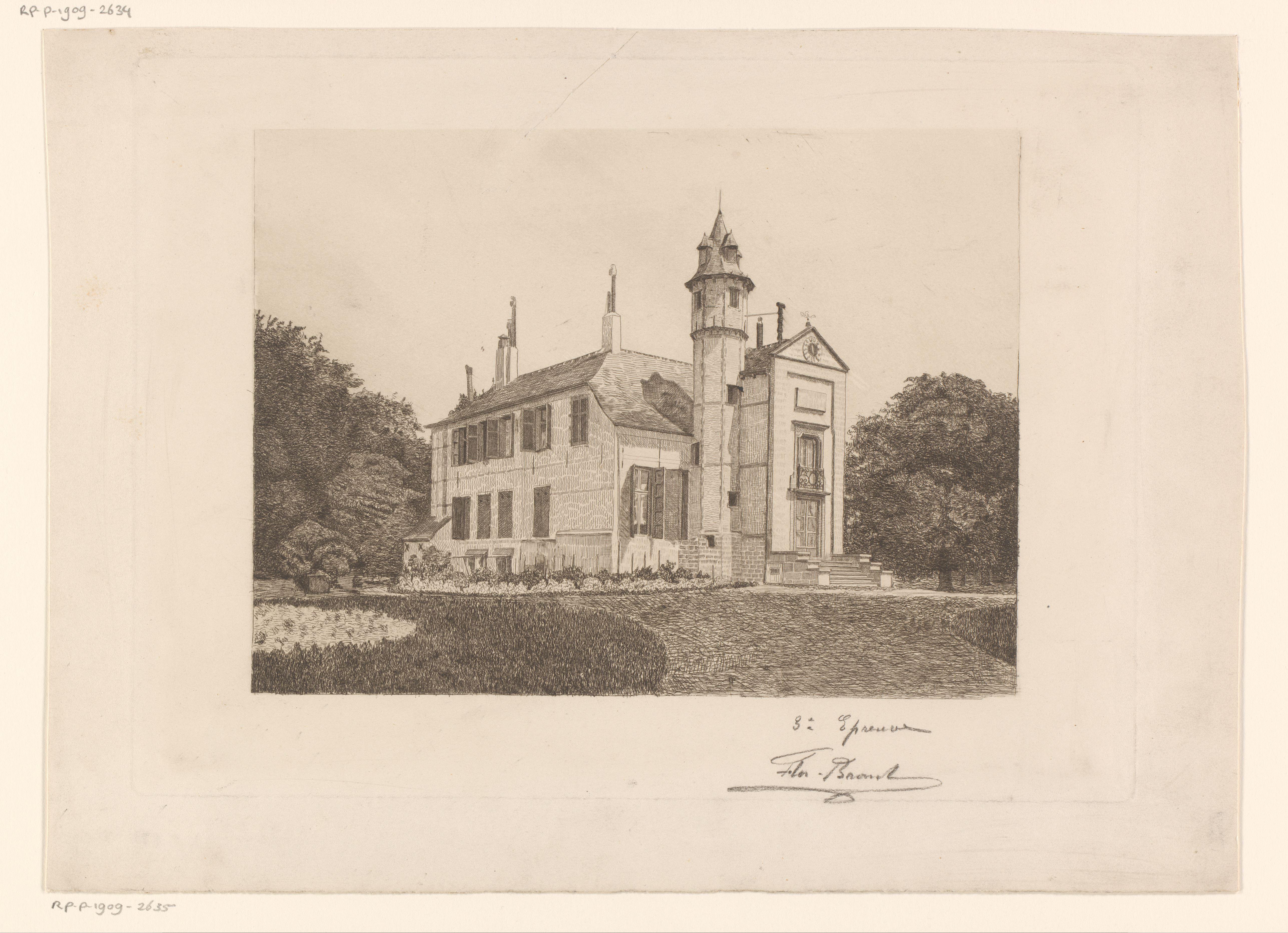 Gezicht op een kasteel