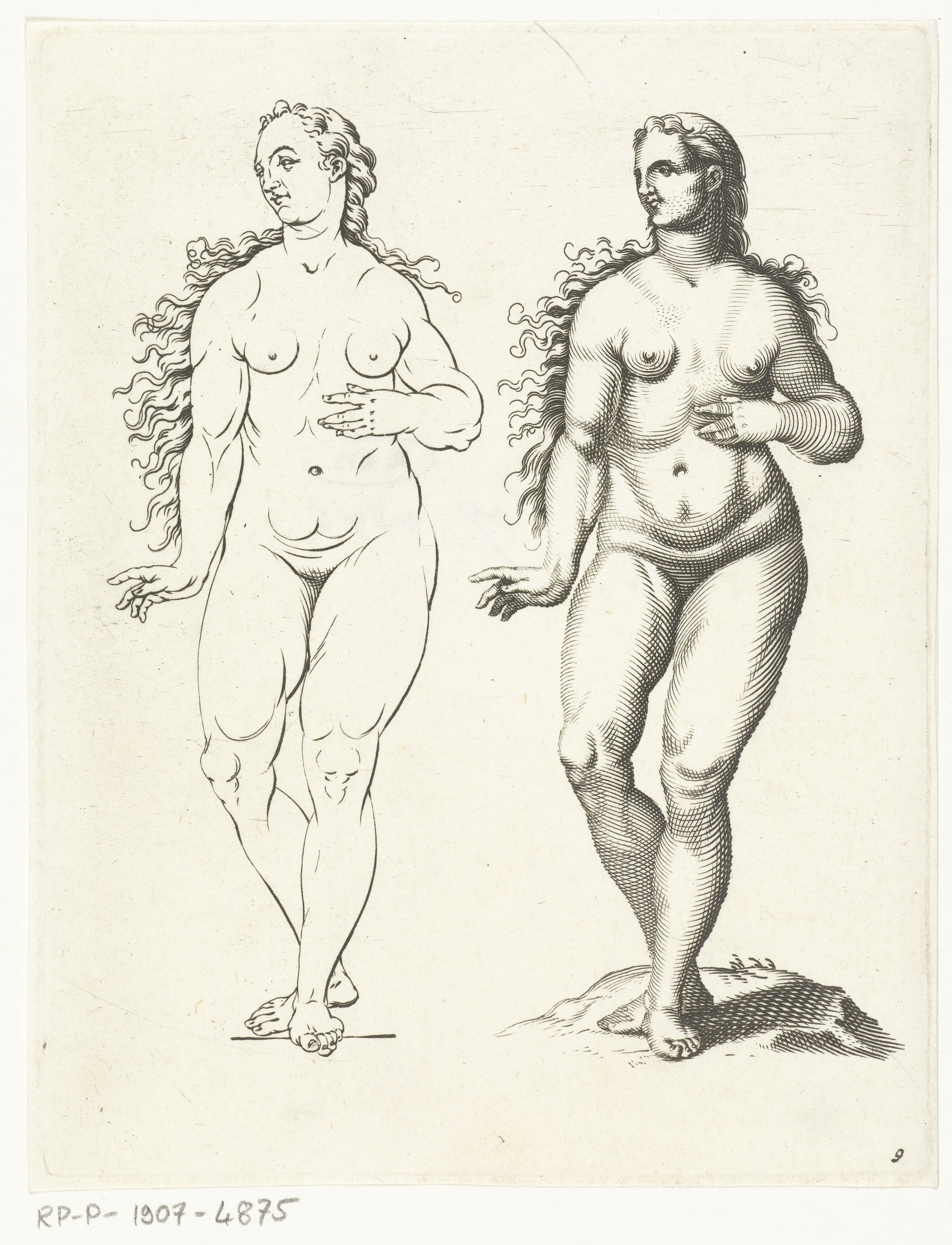 Twee naakte vrouwen