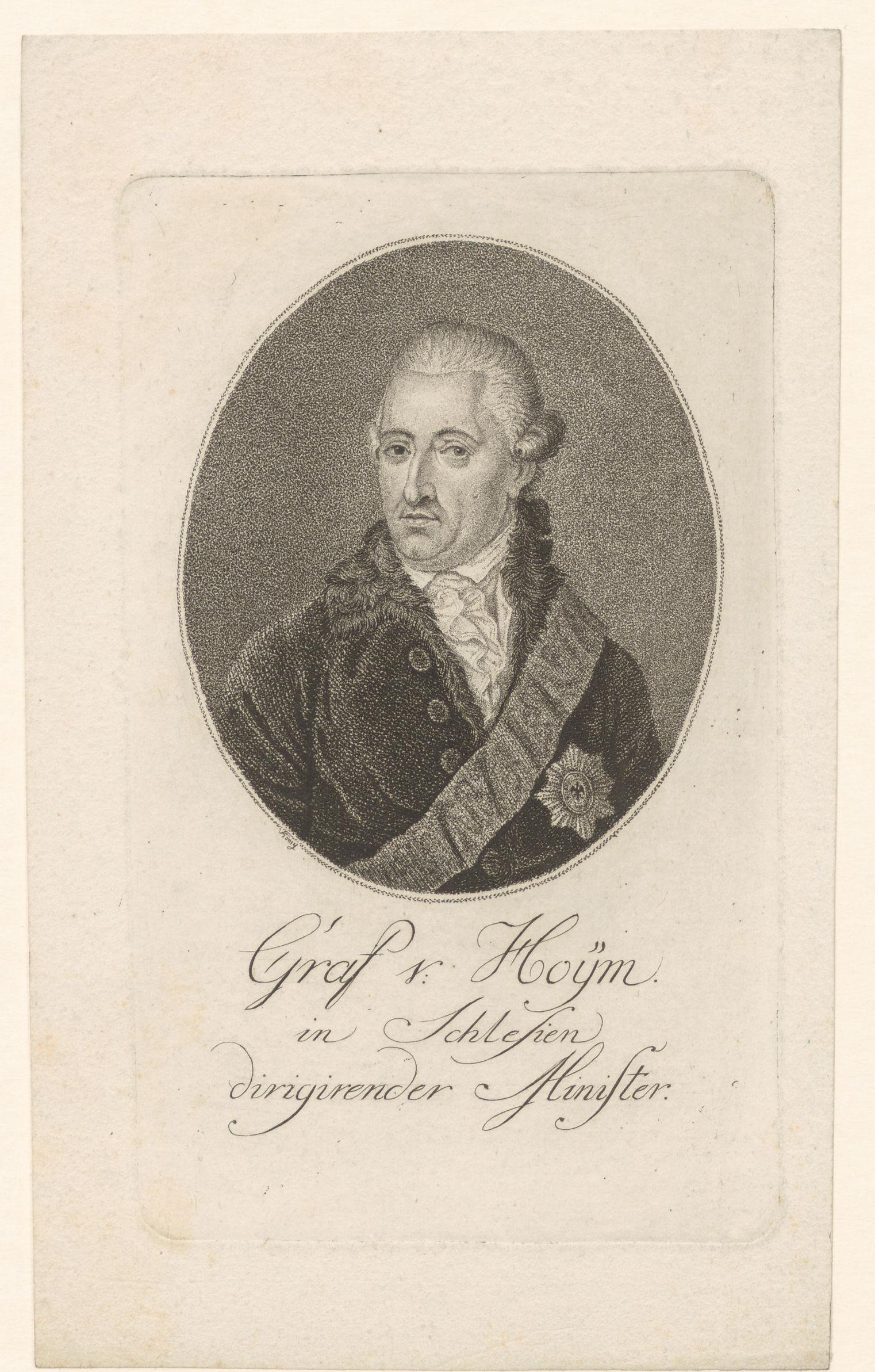 Portret van een onbekende man, mogelijk graaf Von Hoijm in Schlesien