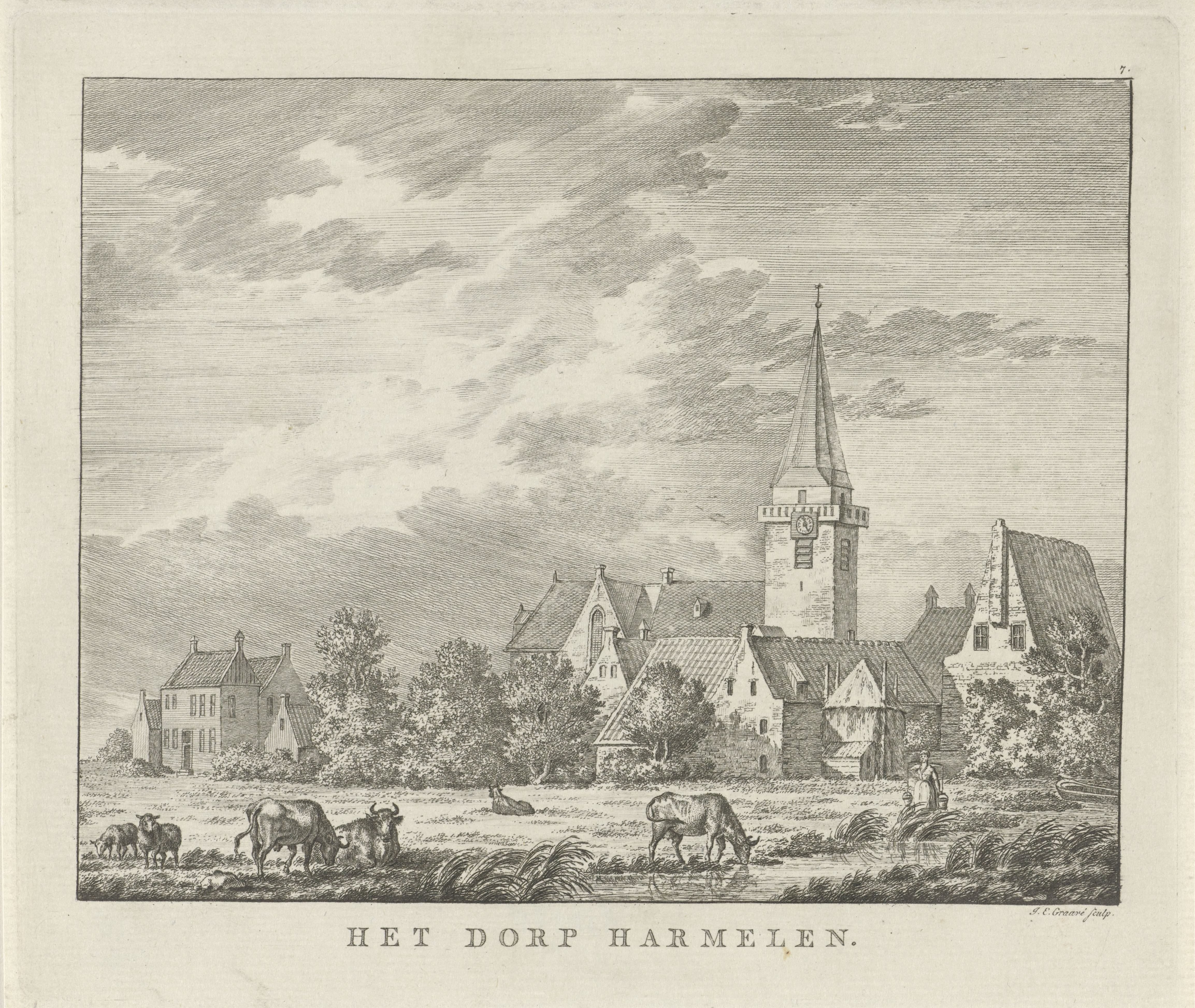 Gezicht op het dorp Harmelen