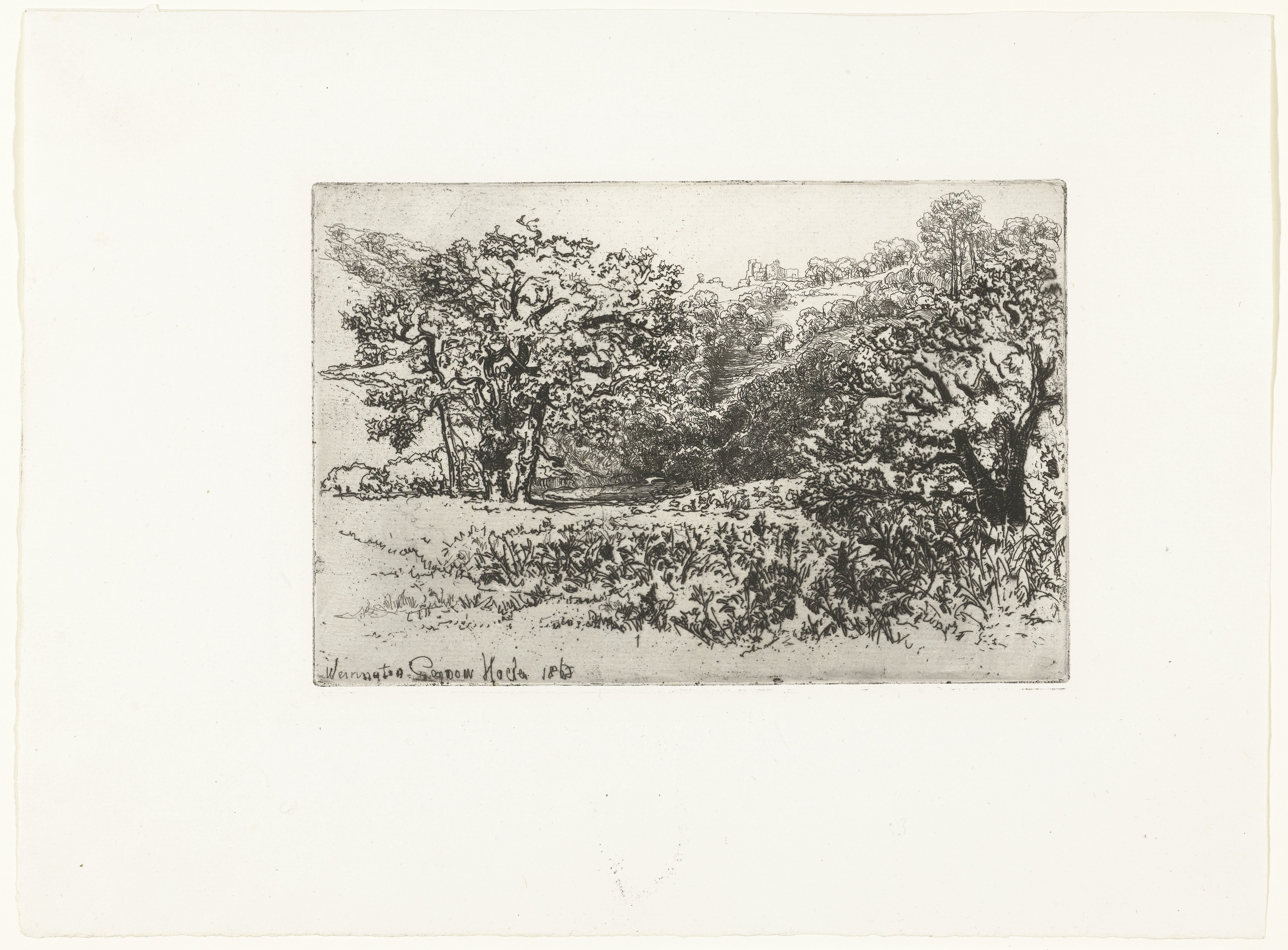 Landschap met een kudde dieren