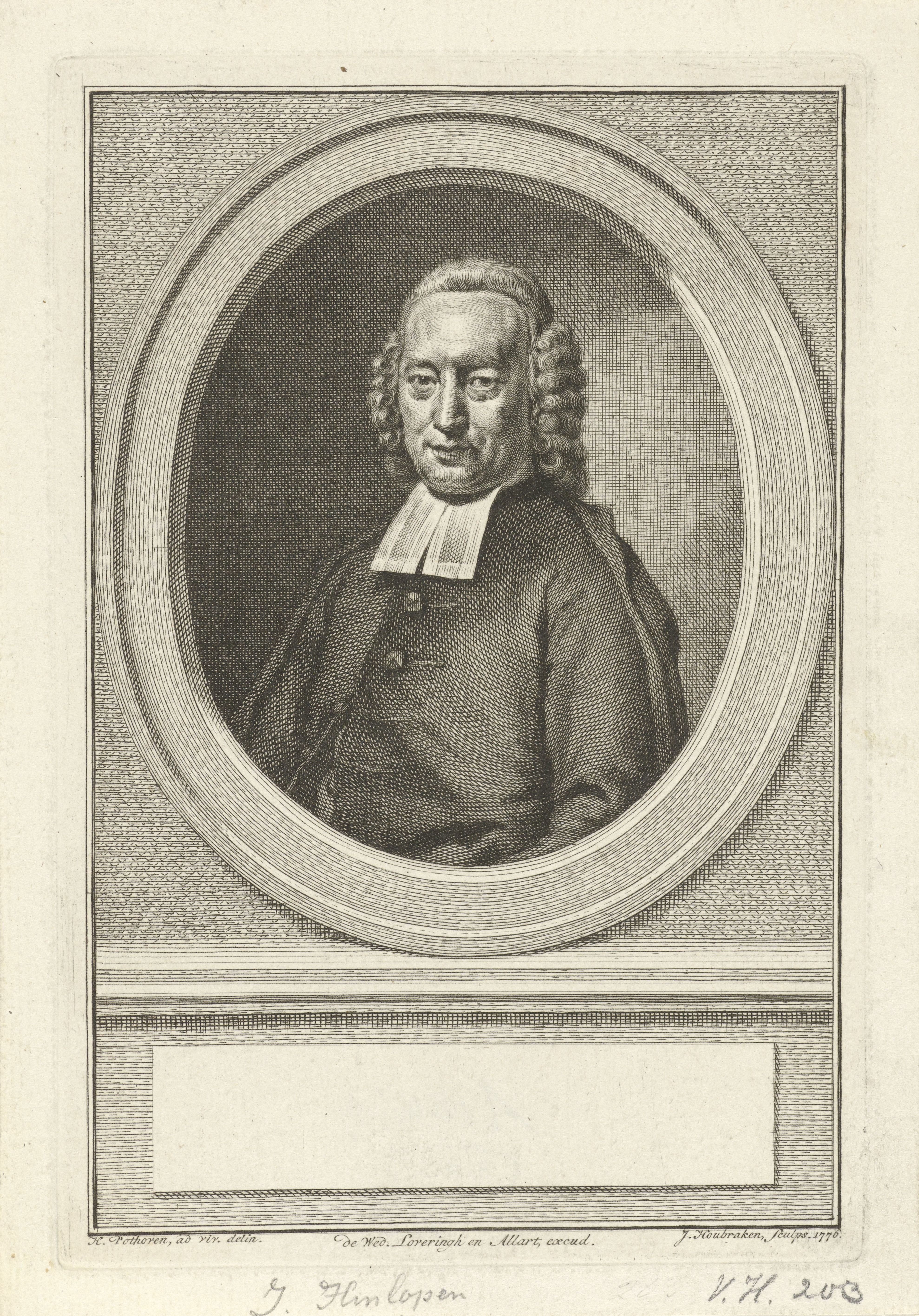 Portret van Jacobus Hinlopen