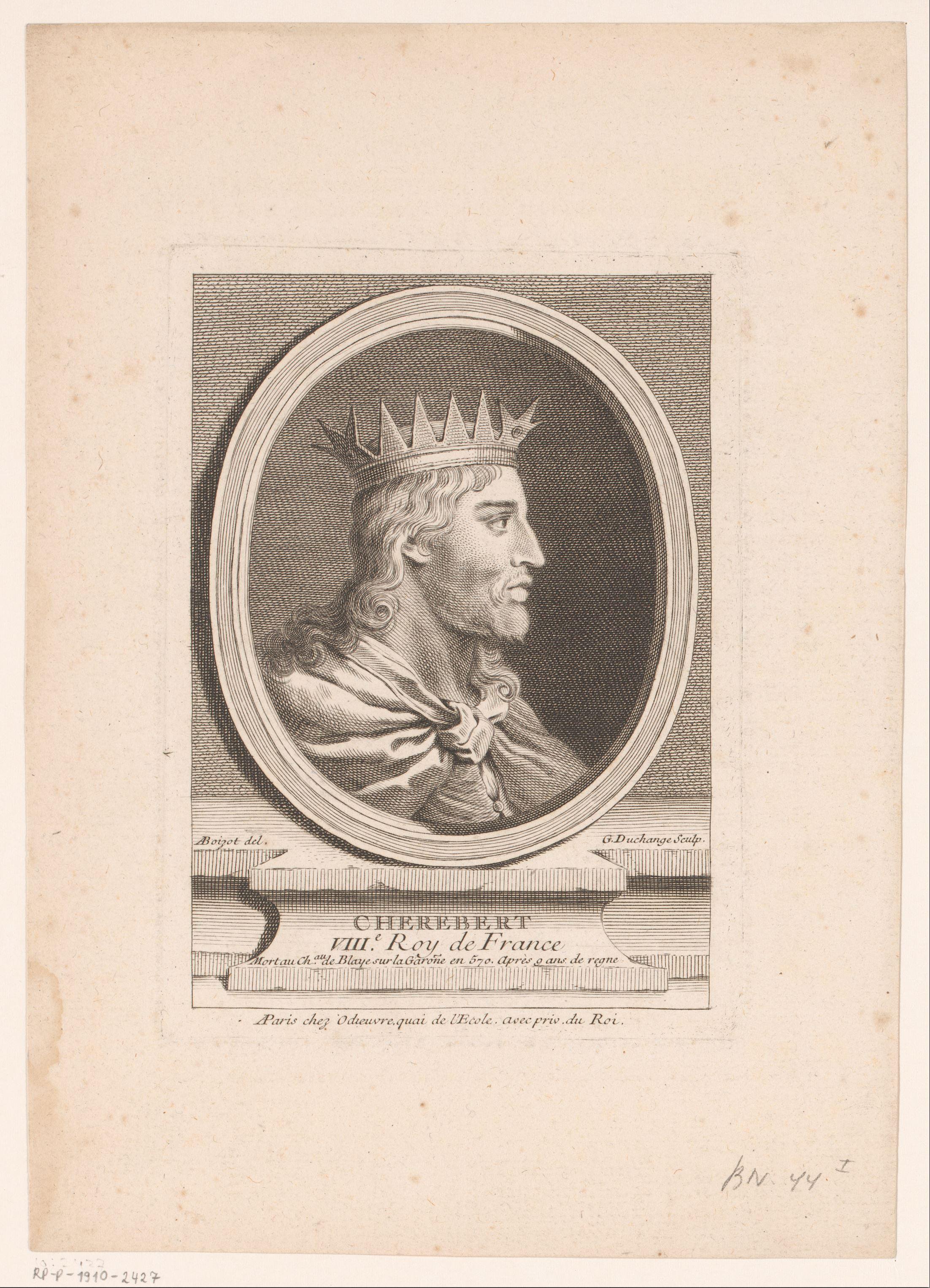 Portret van Cherebert van Frankrijk