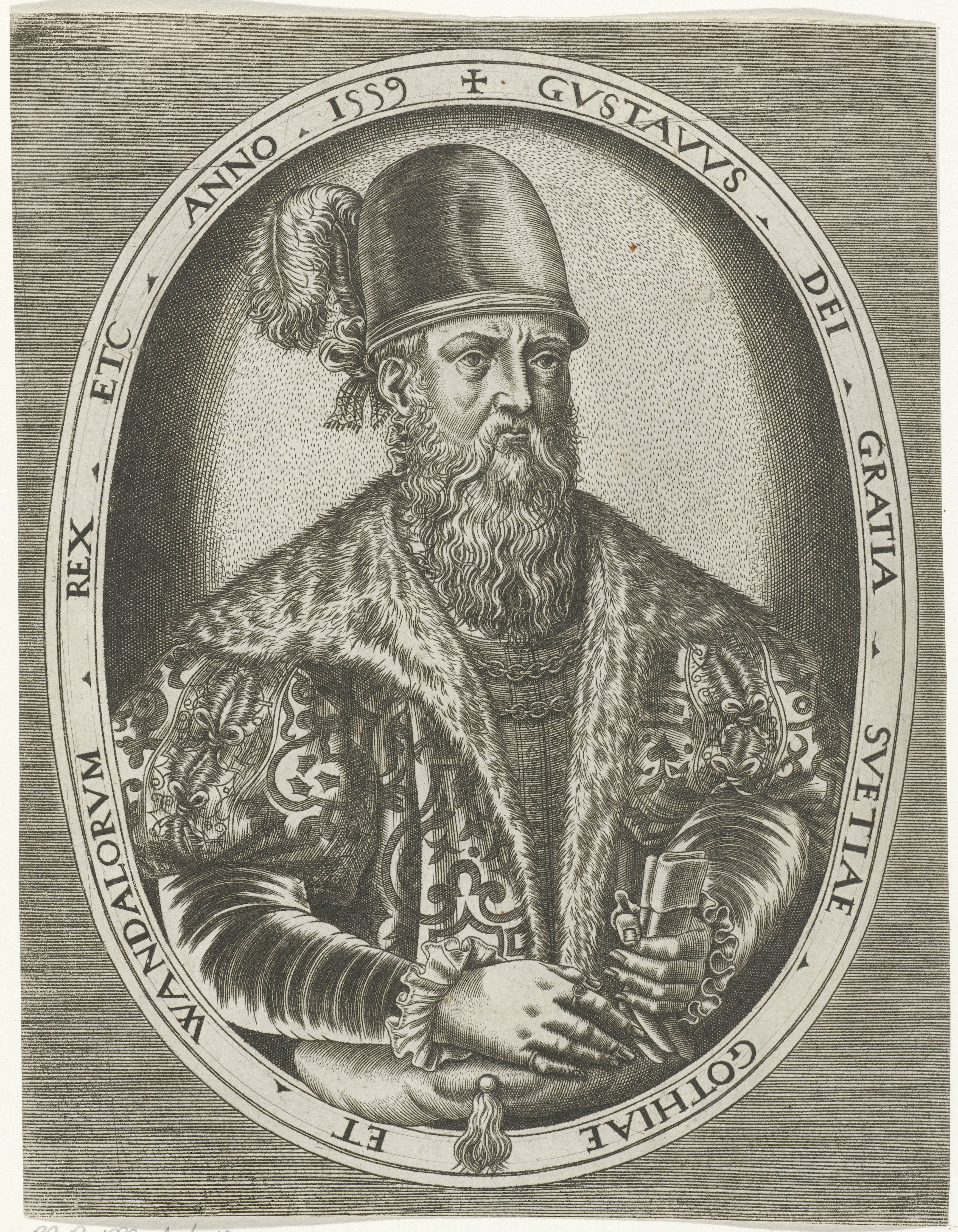 Portret van koning Gustaaf I van Zweden