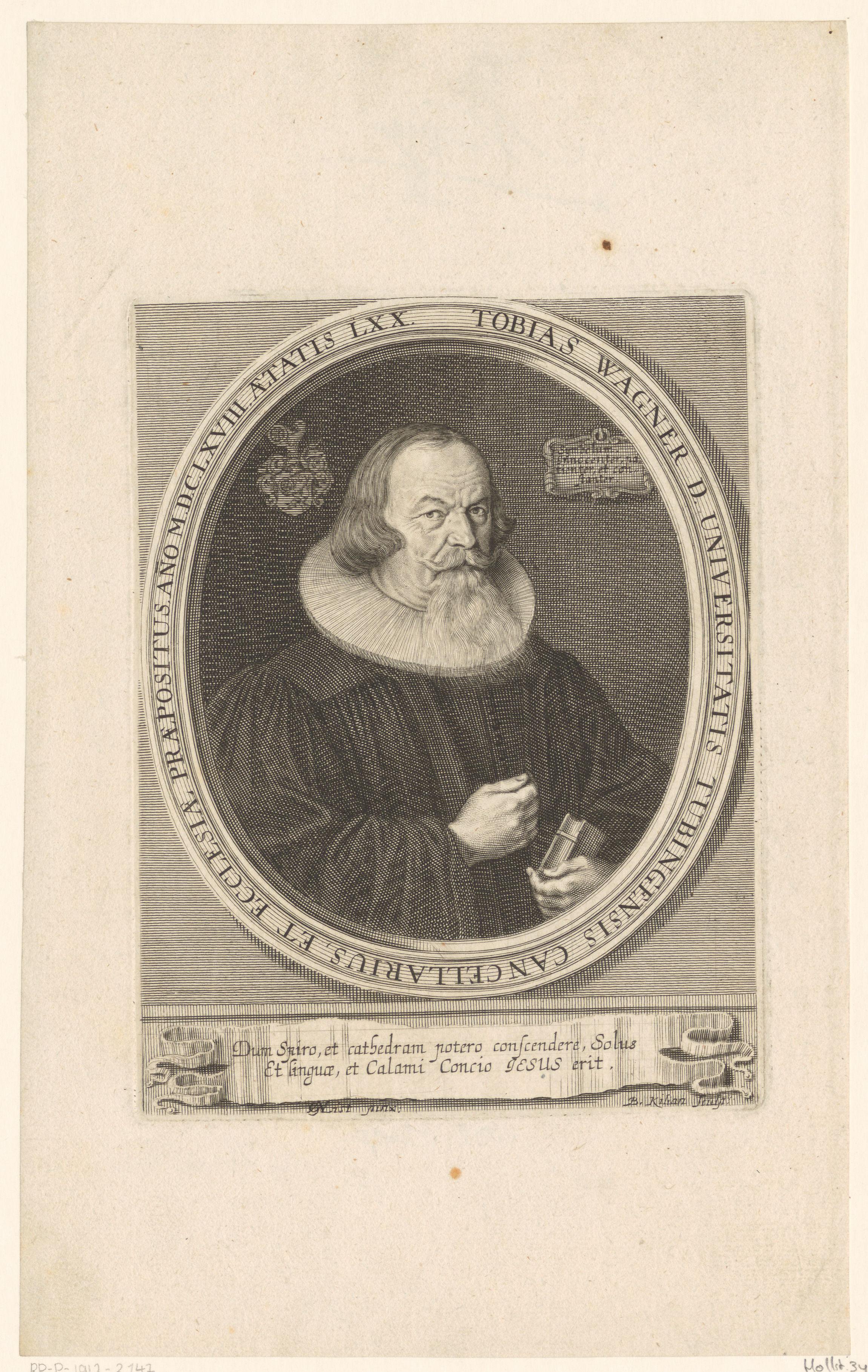 Portret van Tobias Wagner op 70-jarige leeftijd