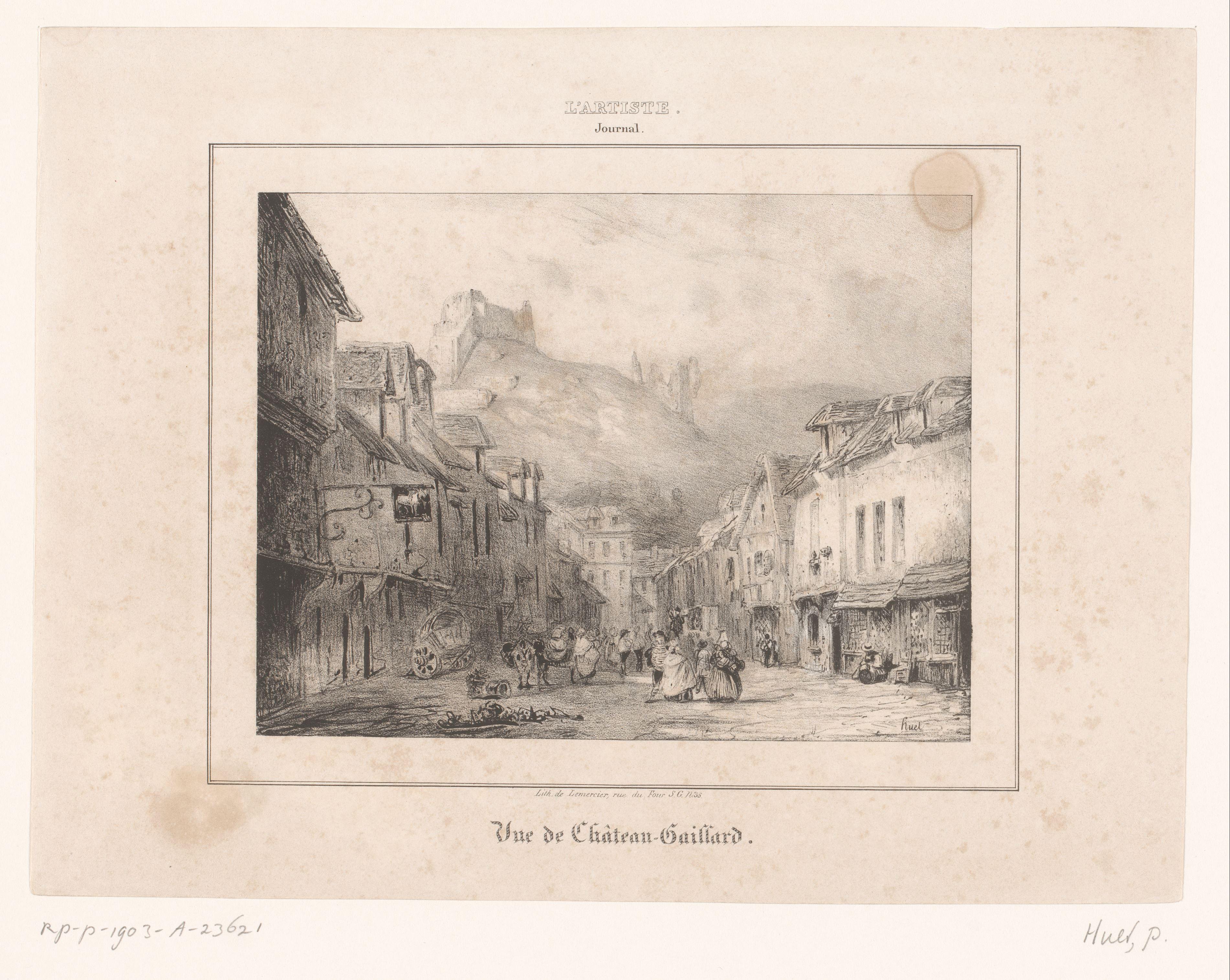 Zicht op Kasteel Gaillard vanuit Les Andelys