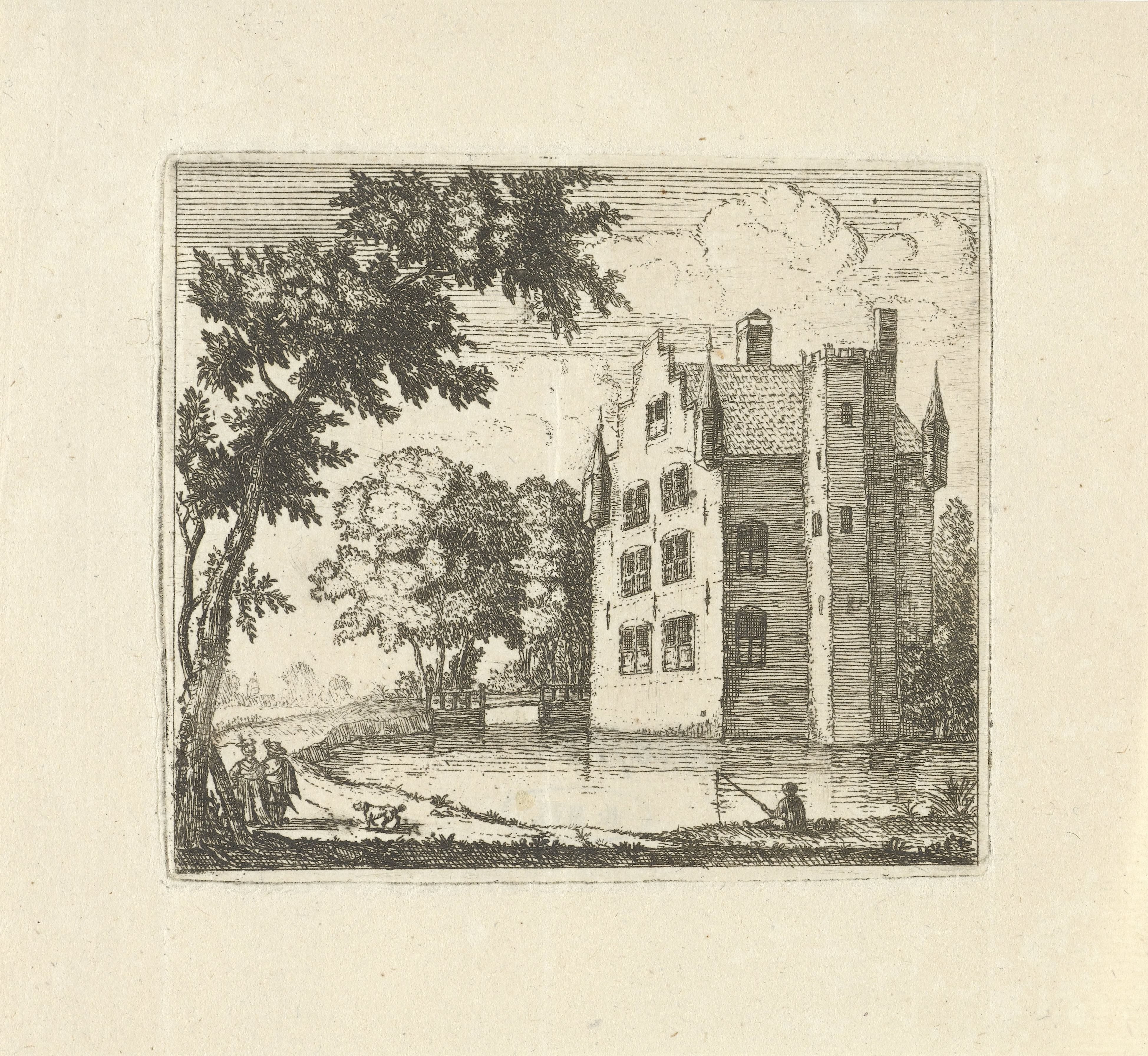 Gezicht op een kasteel