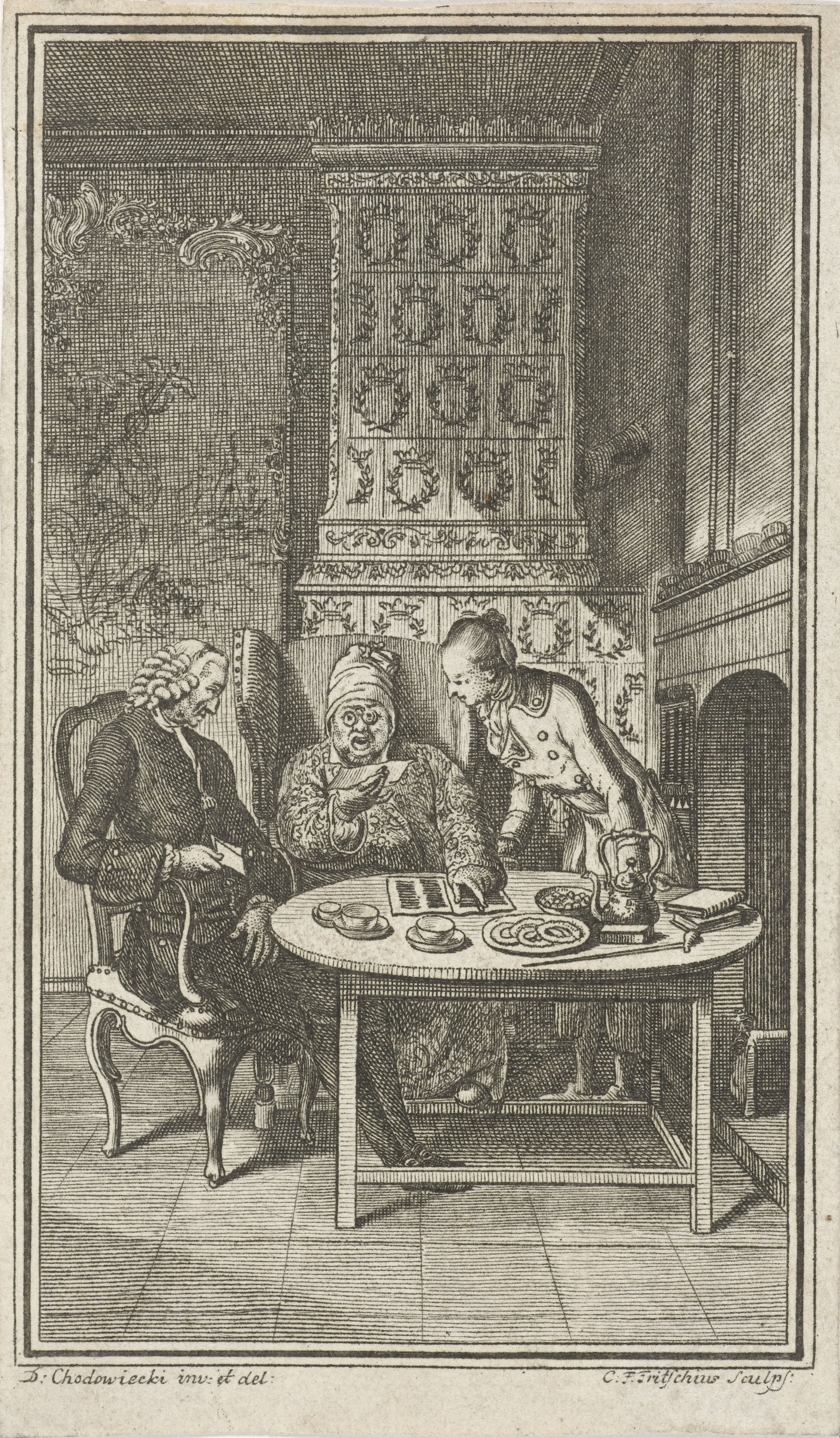 Gezelschap aan een tafel