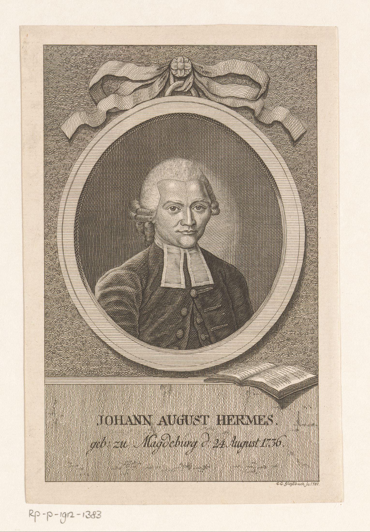 Portret van Johann August Hermes