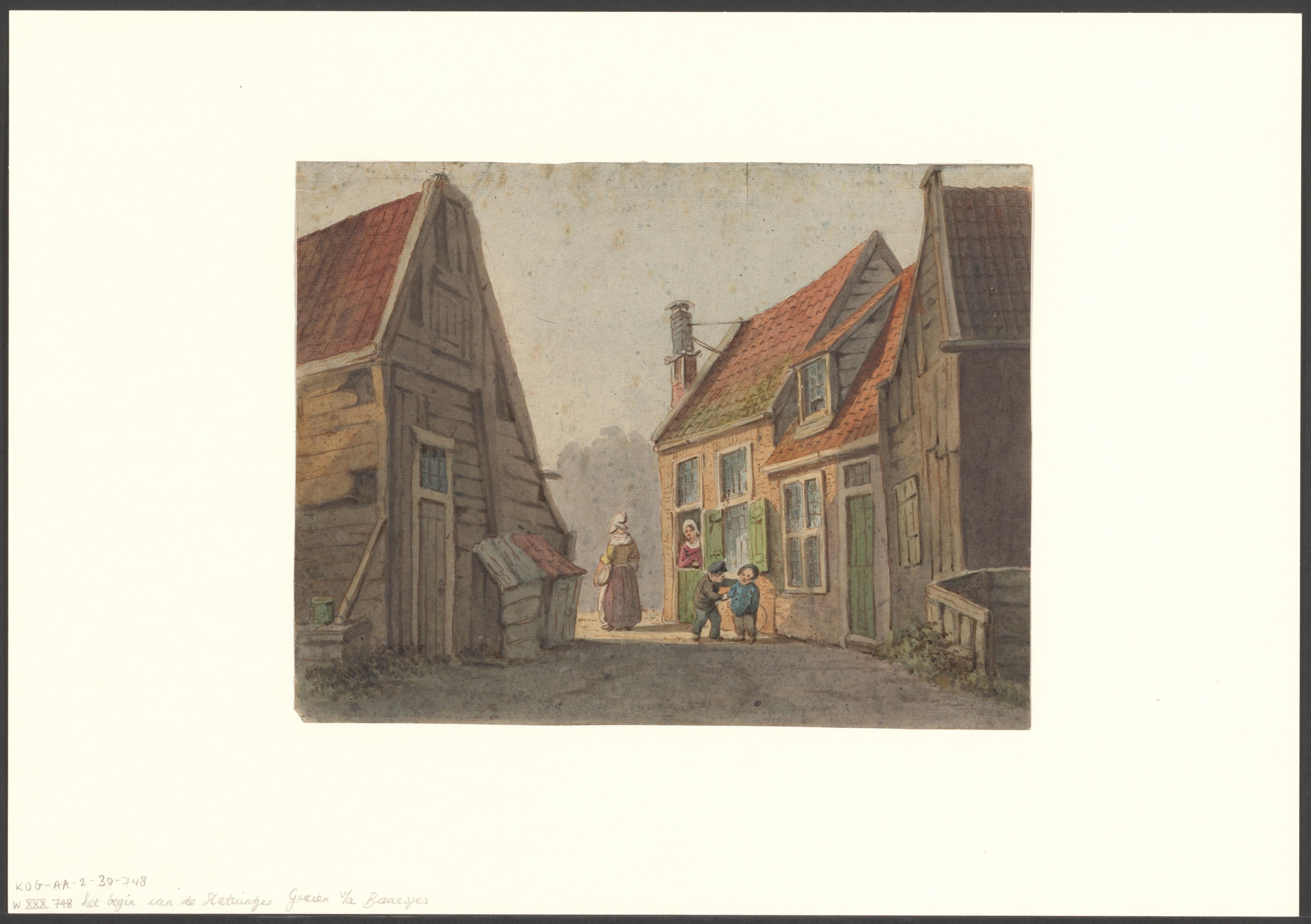 Gezicht op het begin van de Slatuinen vanaf de Baarsjesweg