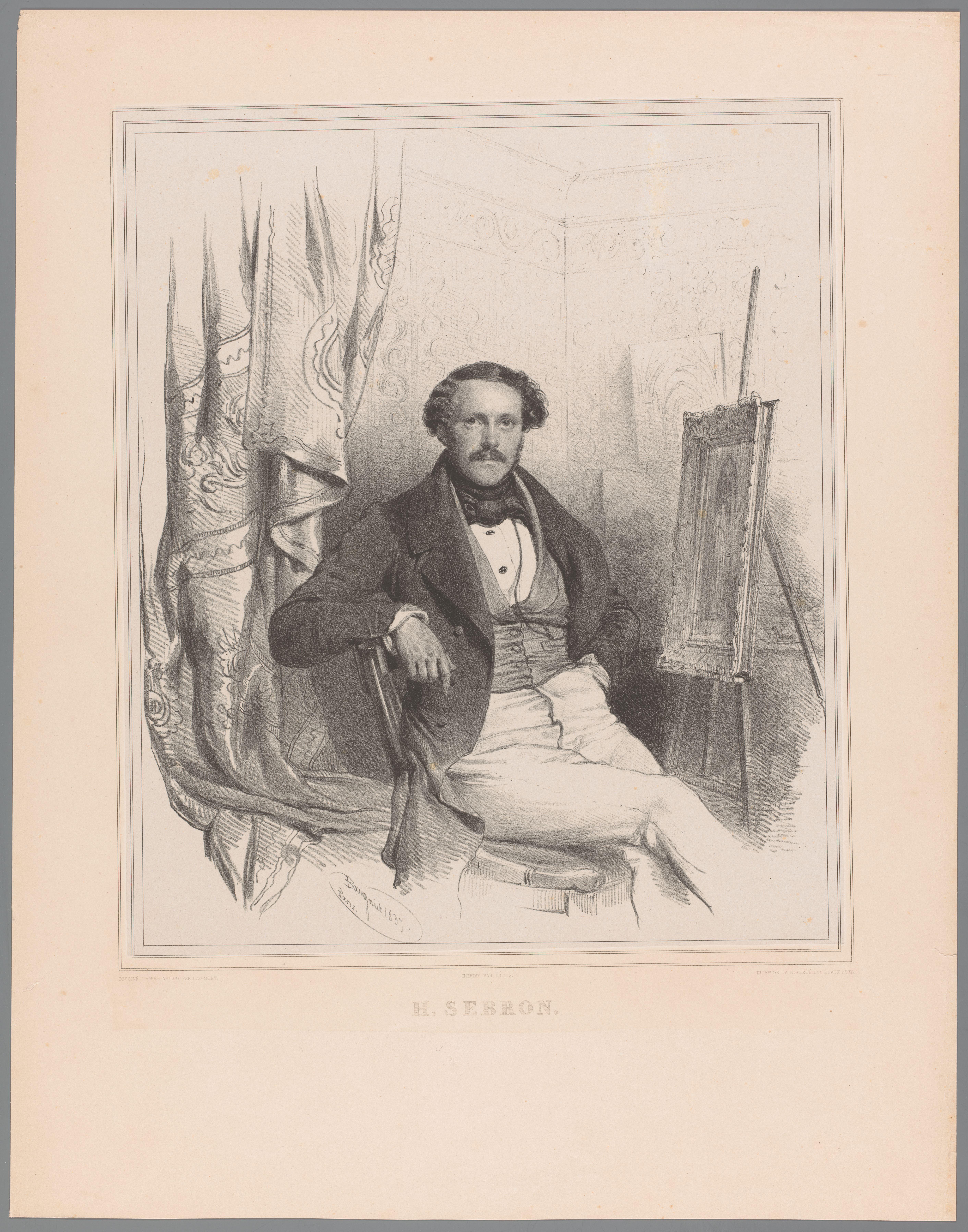 Portret van Hippolyte Victor Valentin Sebron