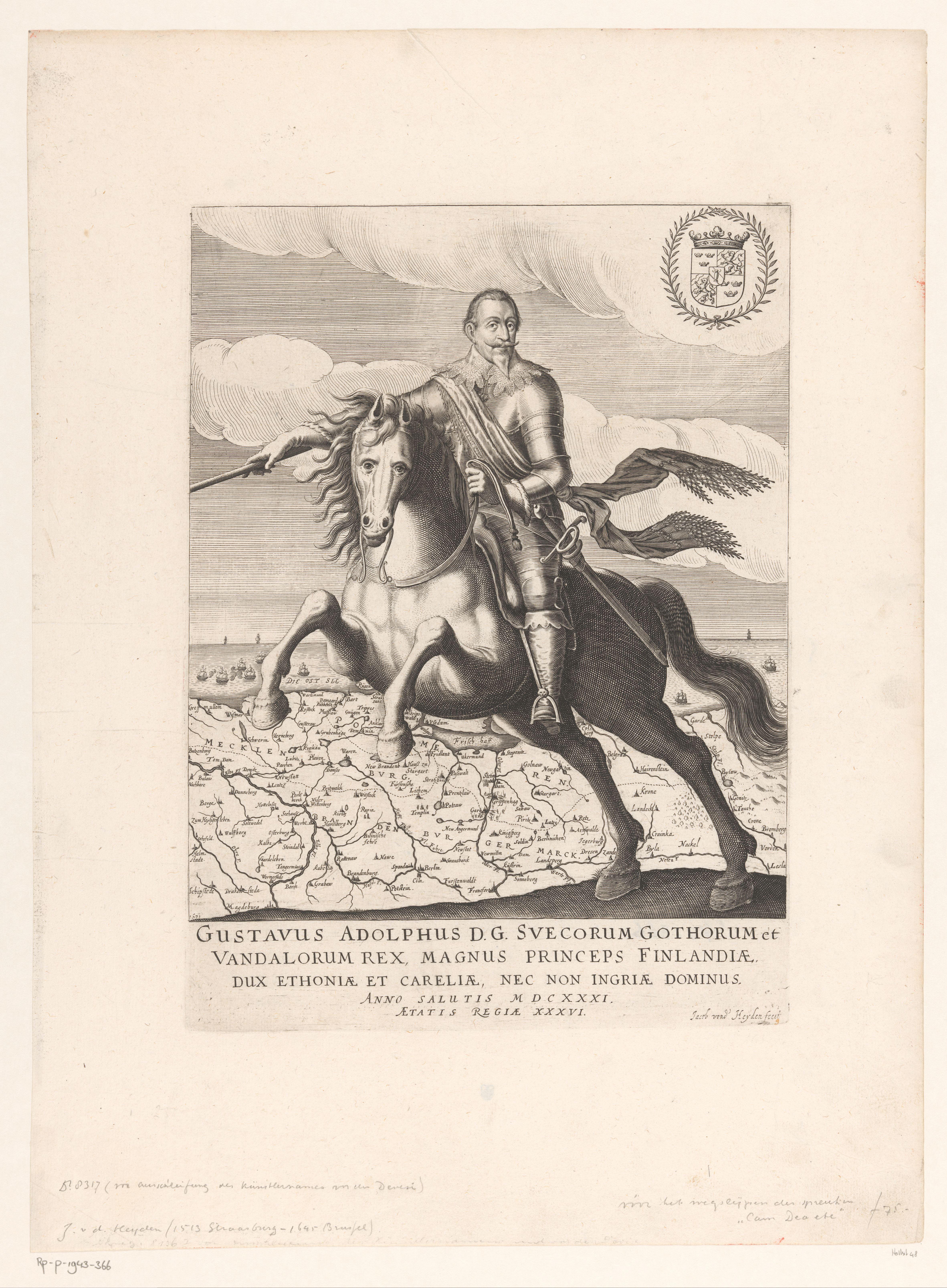 Ruiterportret van Gustaaf II Adolf, Koning van Zweden