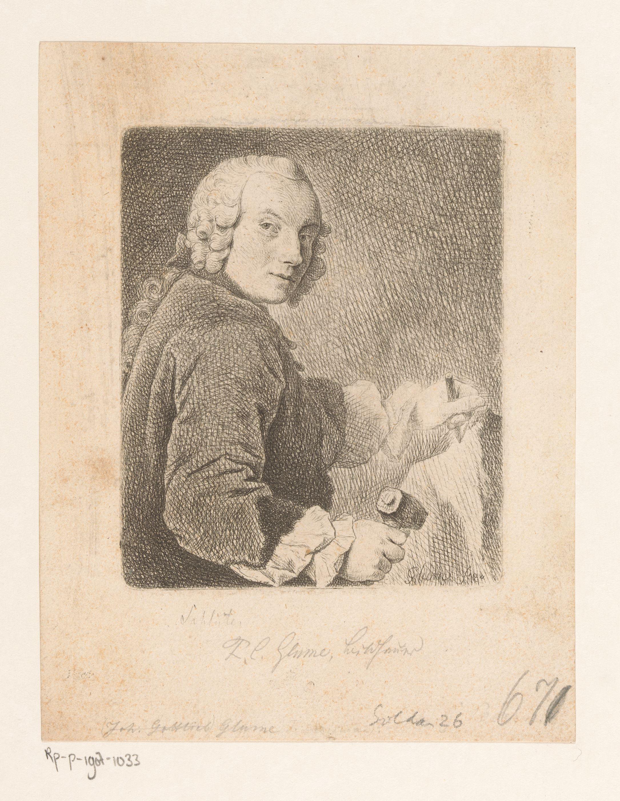 Portret van Friedrich Christian Glume