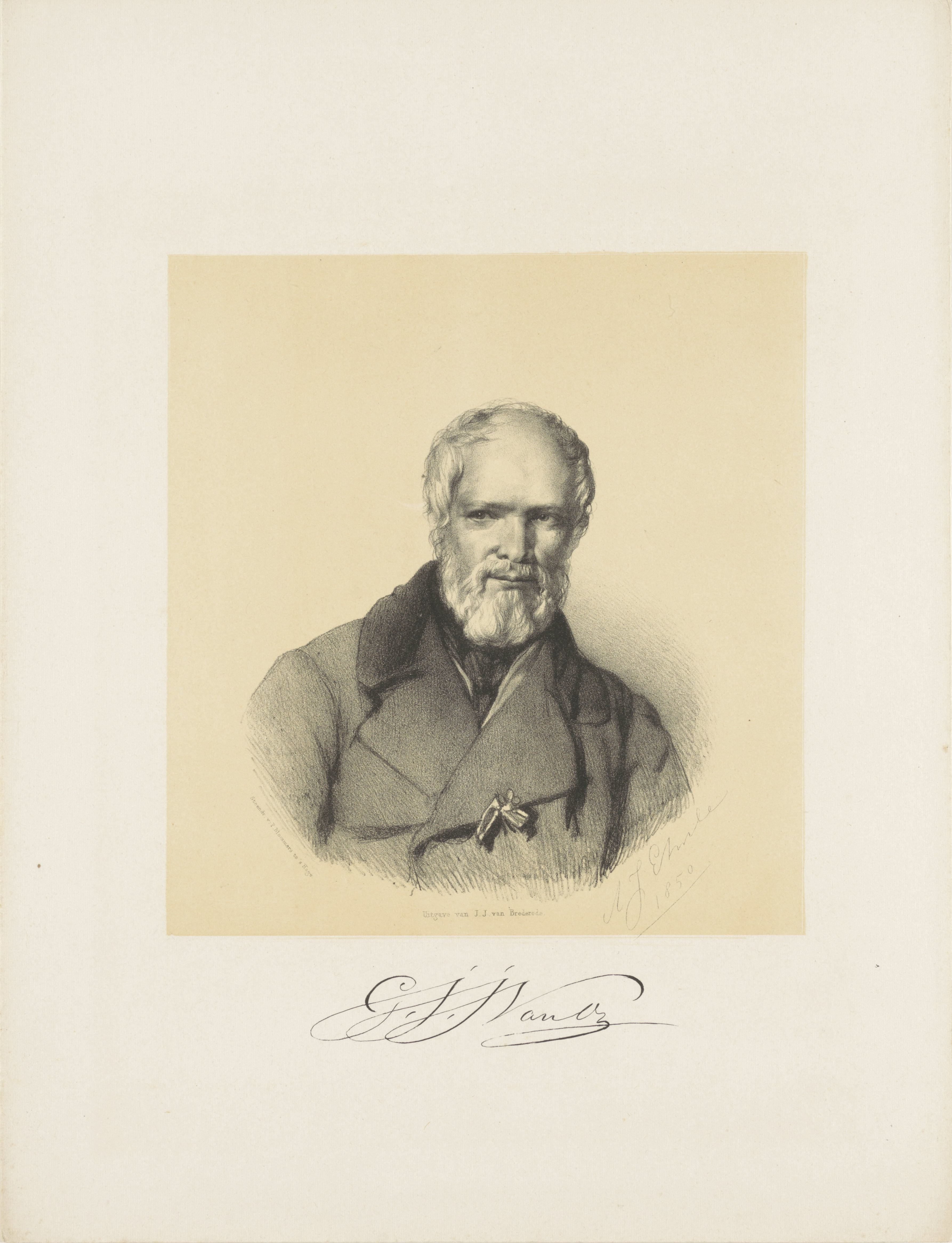 Portret van Georgius Jacobus Johannes van Os