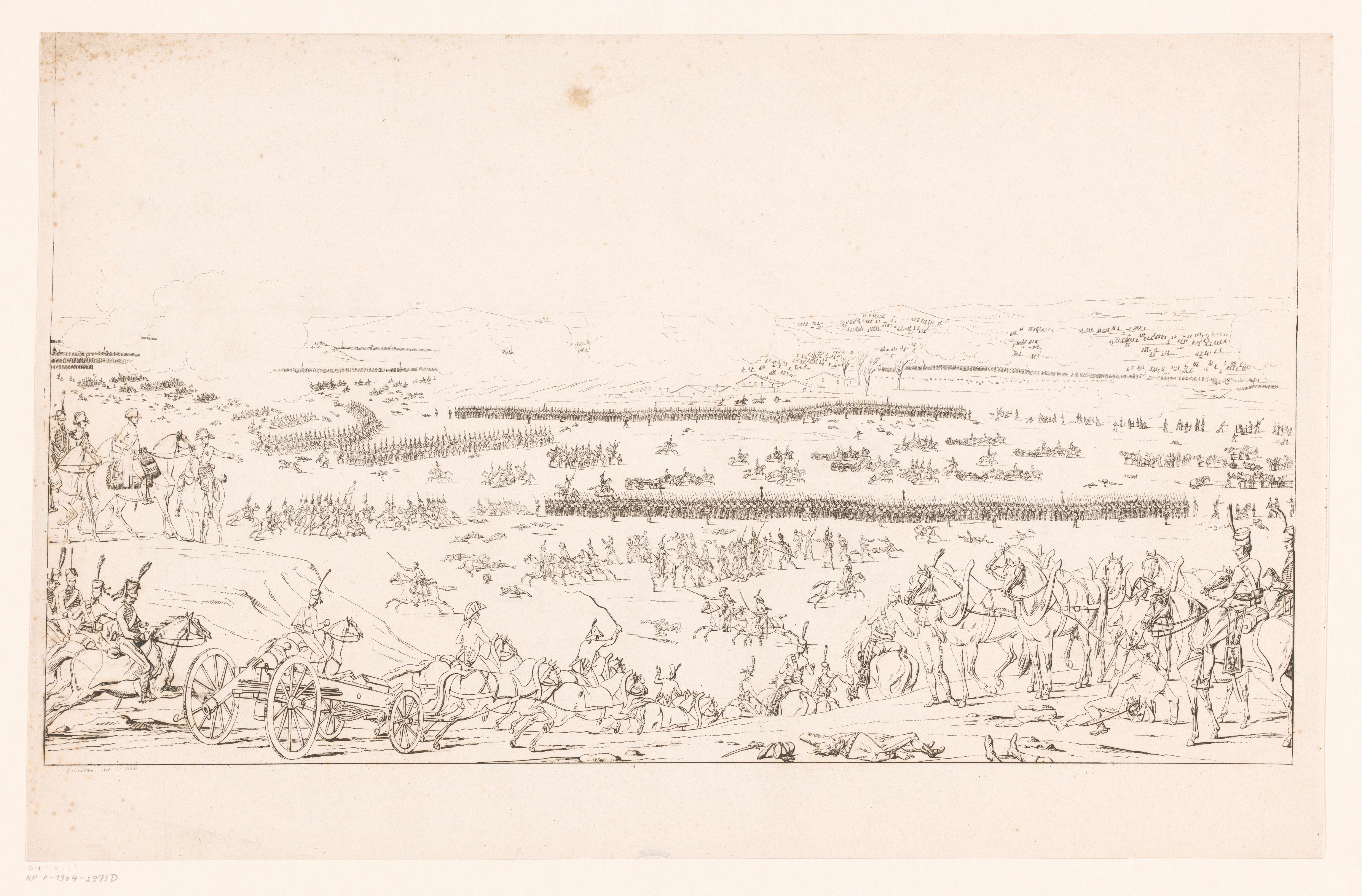Landschap met veldslag