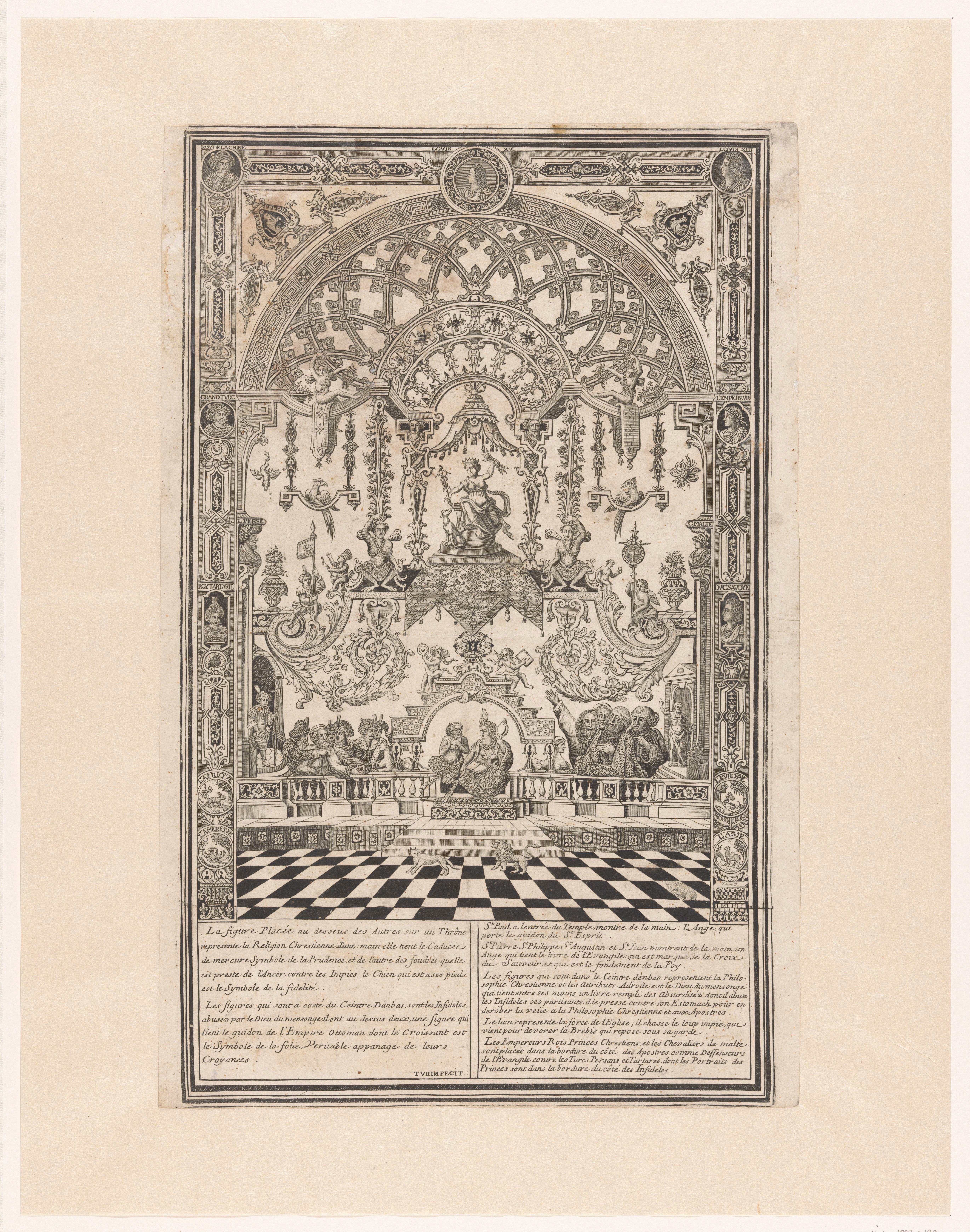 Allegorie op de overwinning van de Christelijke godsdienst over de Ottomanen