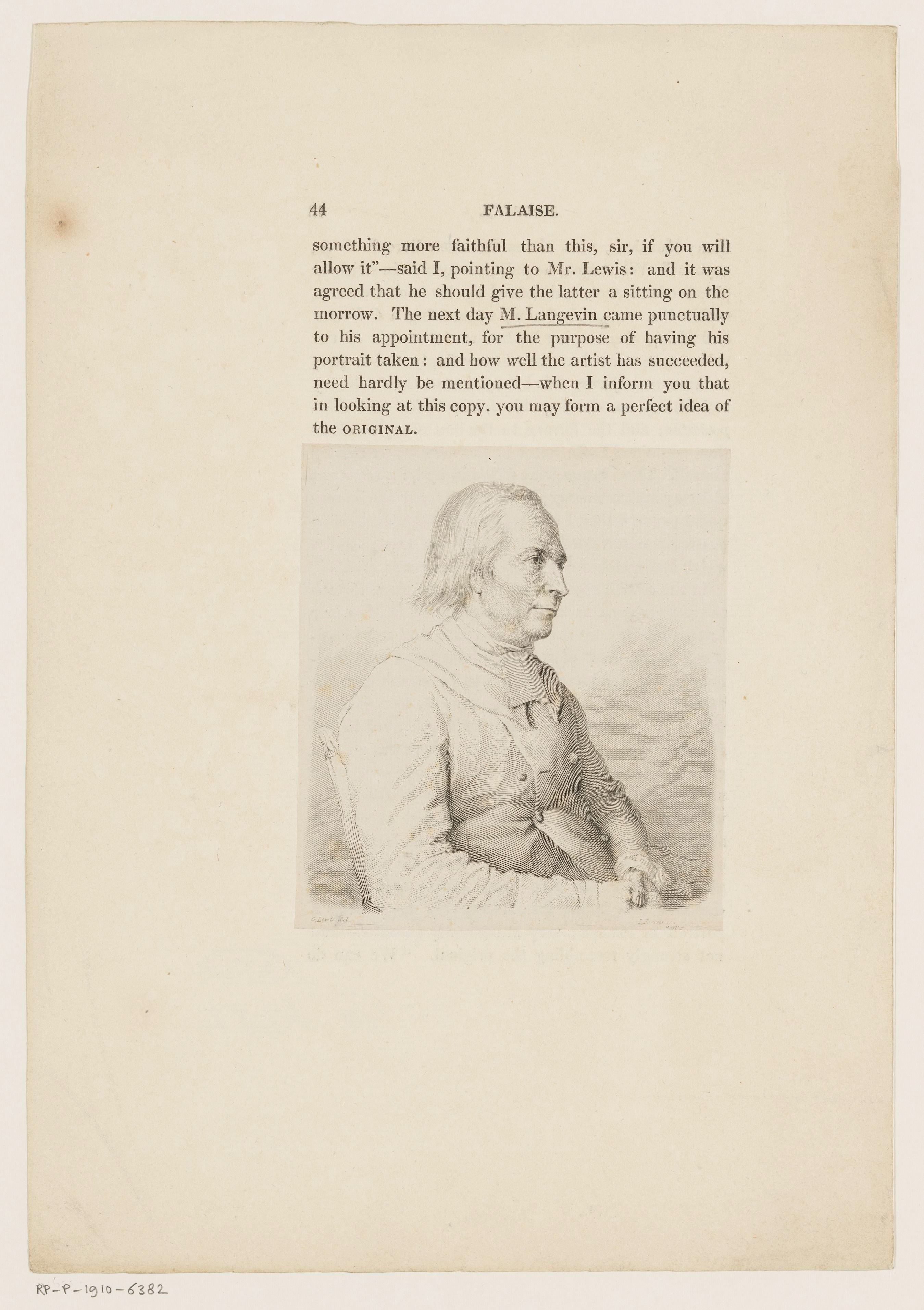 Portret van Monsieur Langevin