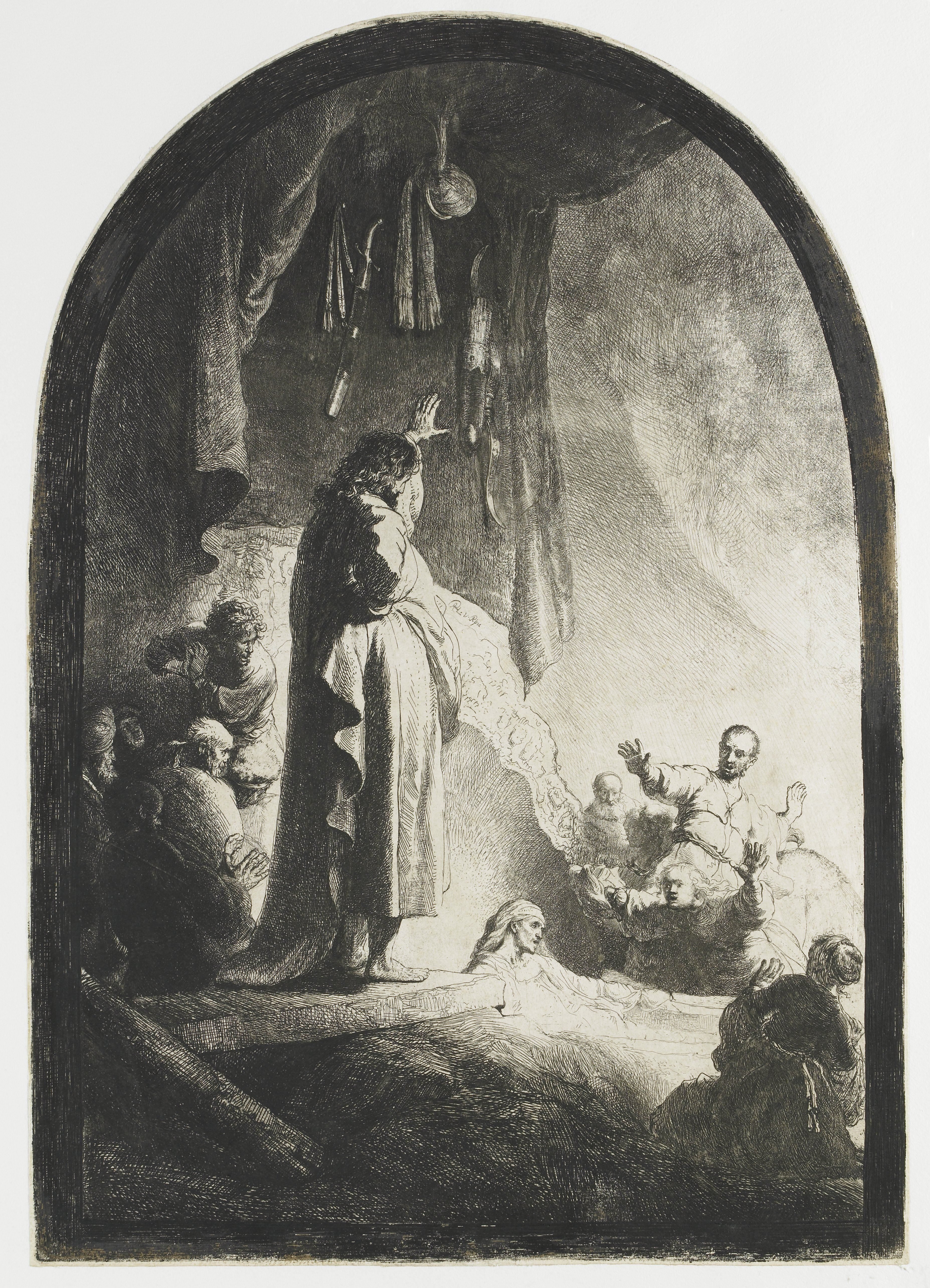 The raising of Lazarus: the larger plate