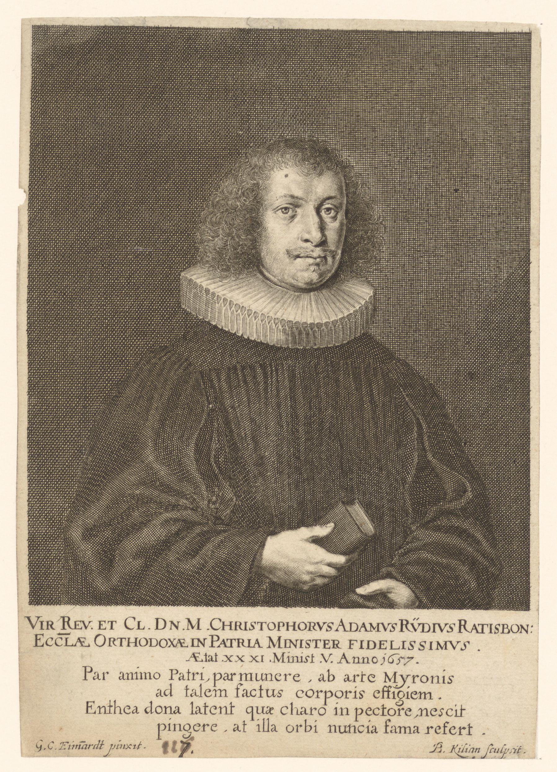 Portret van Christoph Adam Rüd op 31-jarige leeftijd