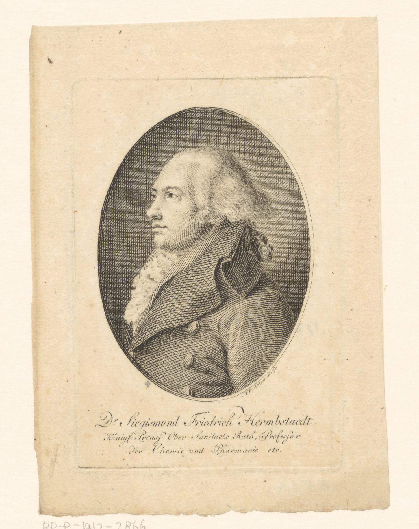 Portret van Sigismund Friedrich Hermbstaedt