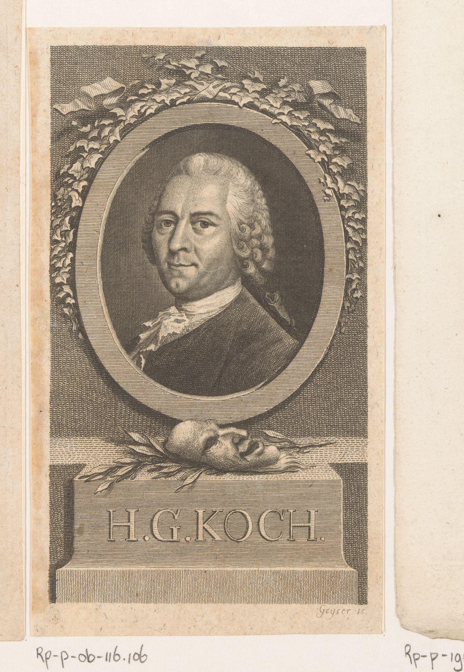 Portret van Heinrich Gottfried Koch