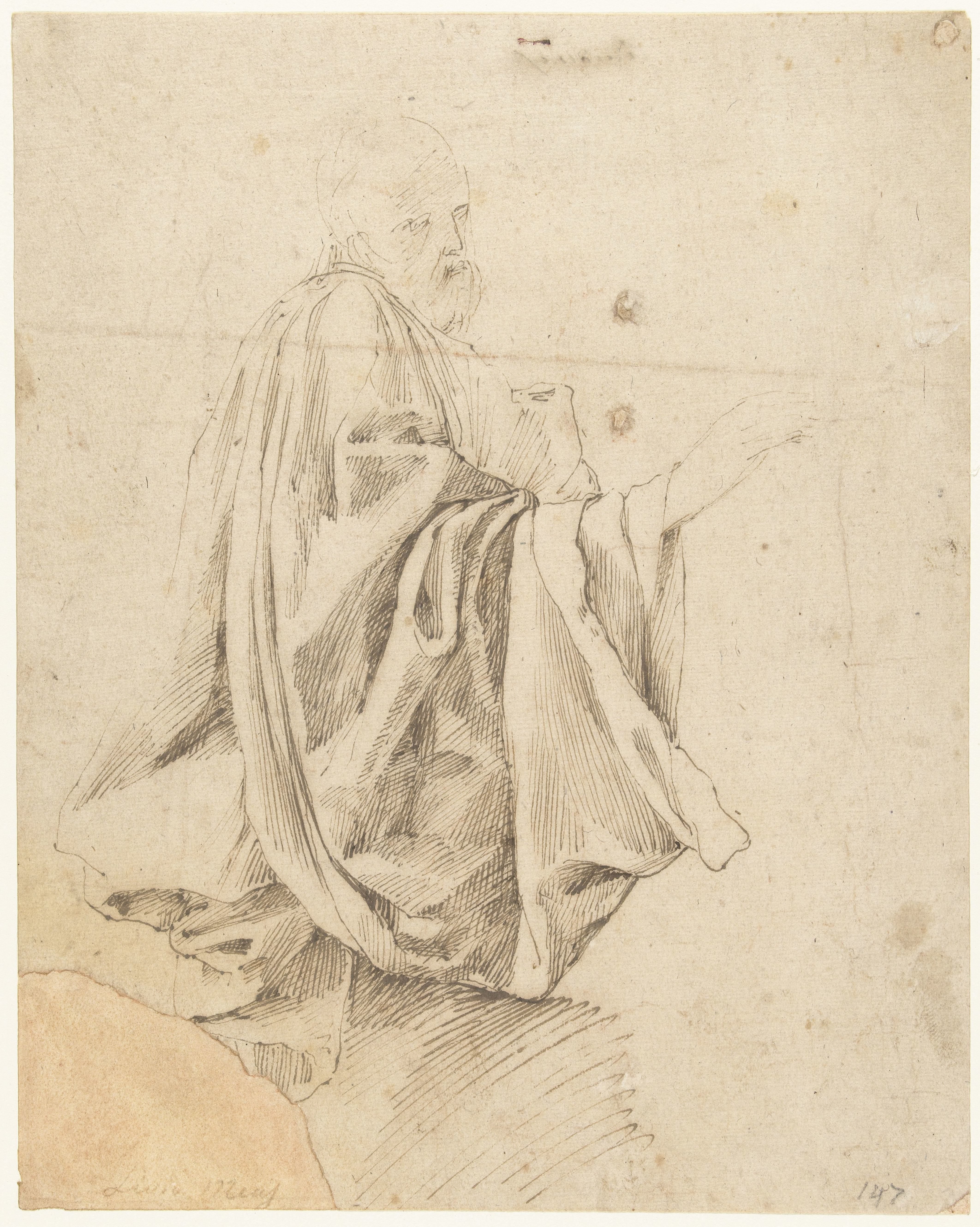 Studie voor een knielende figuur