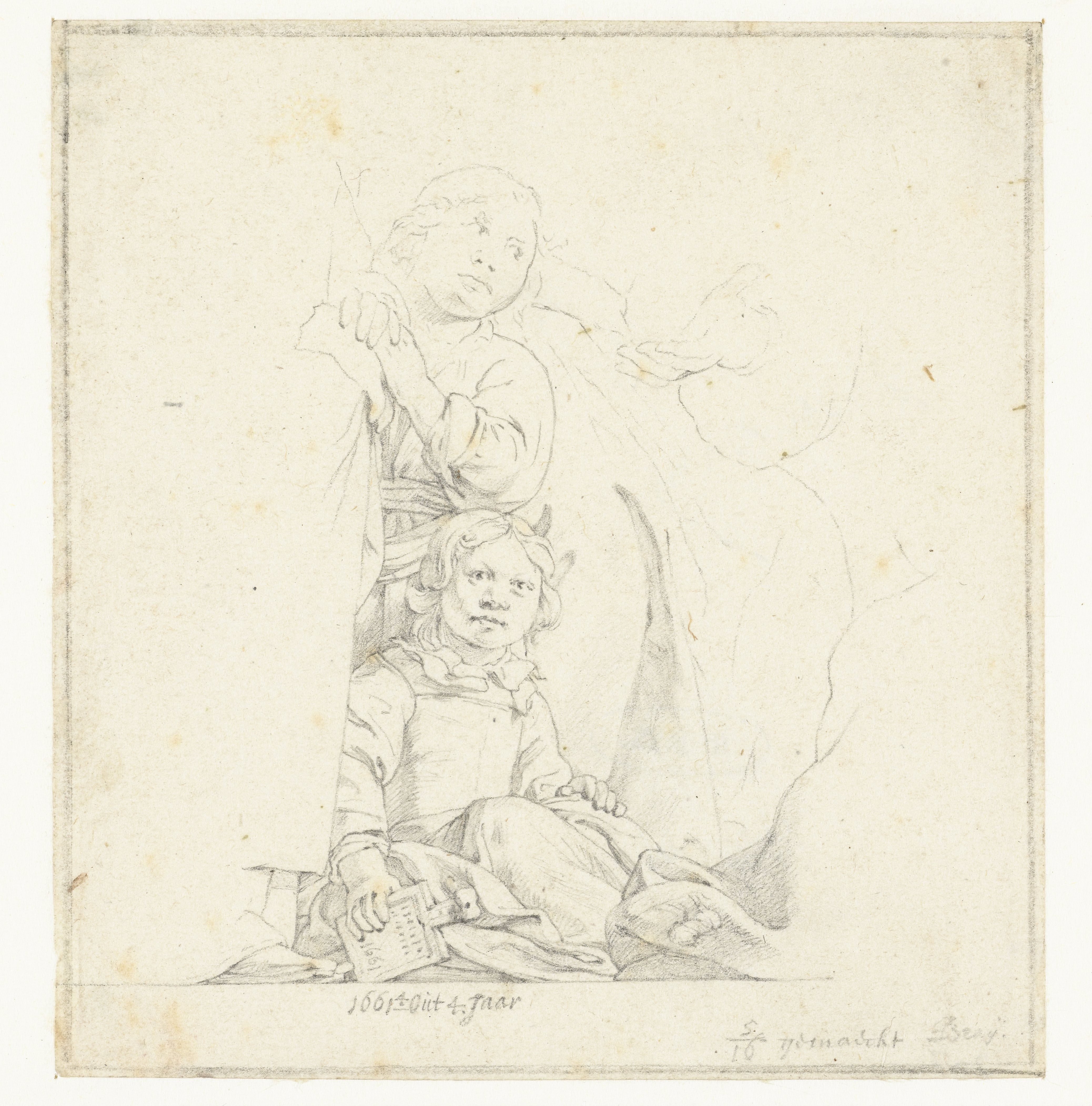 Portrait of Two Boys with their Sister and Mother