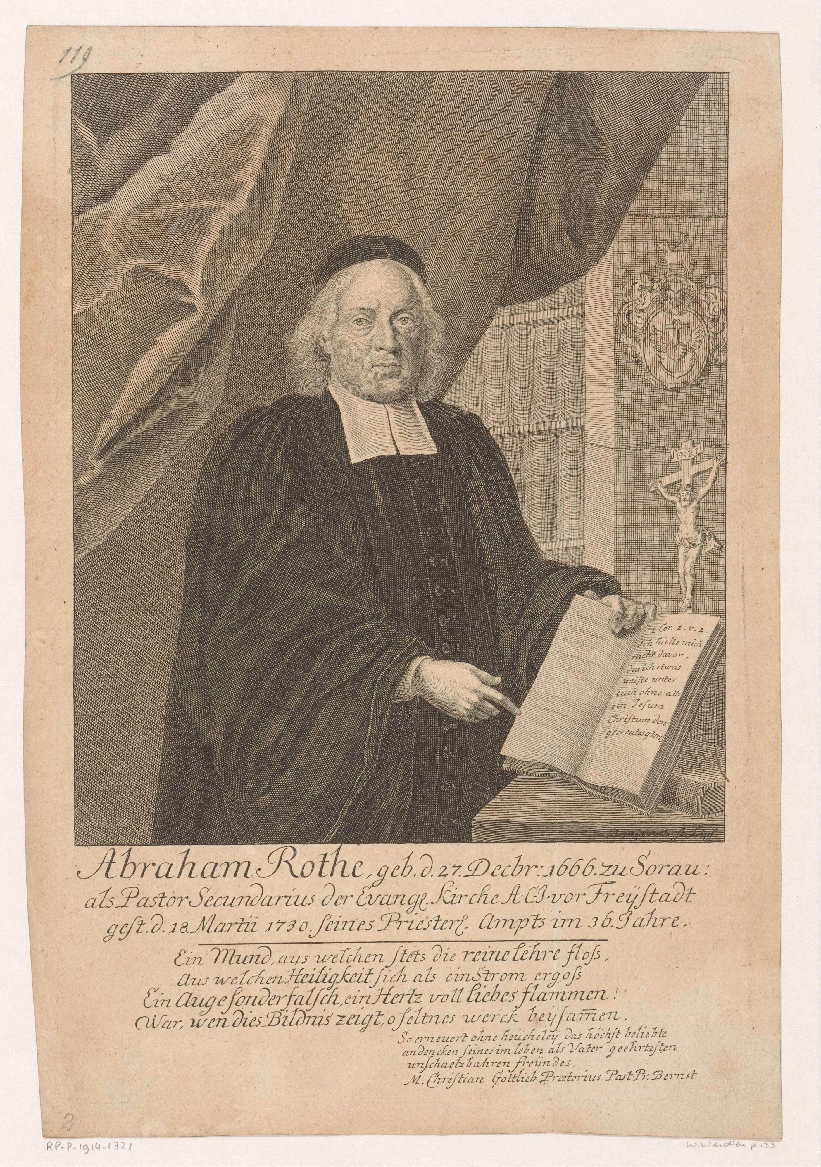 Portret van Abraham Rothe