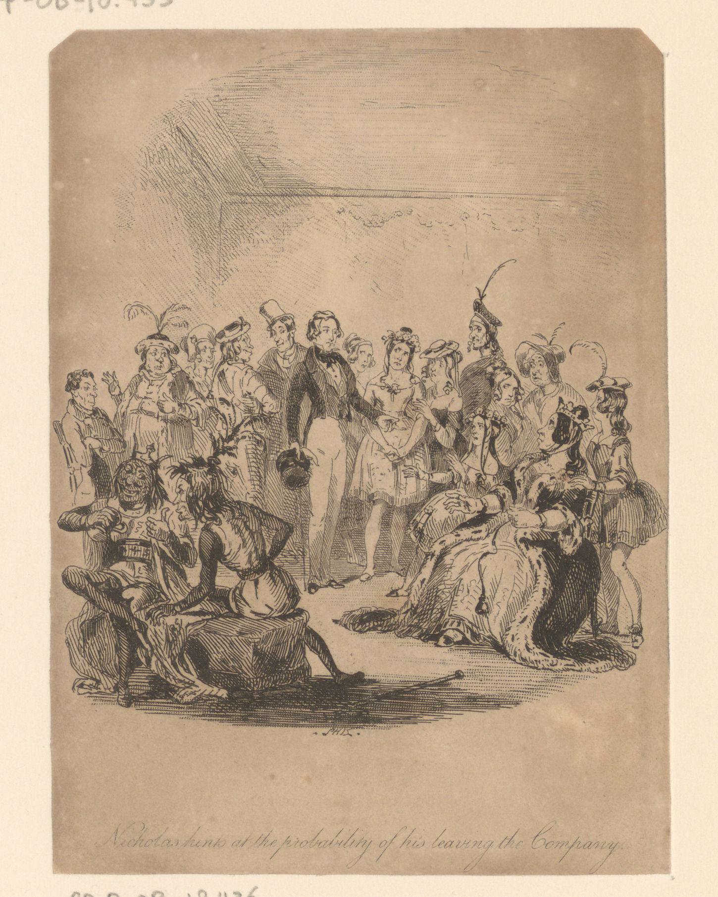 Nicholas Nickleby vertelt de theatergroep van Crummles dat hij mogelijk vertrekt