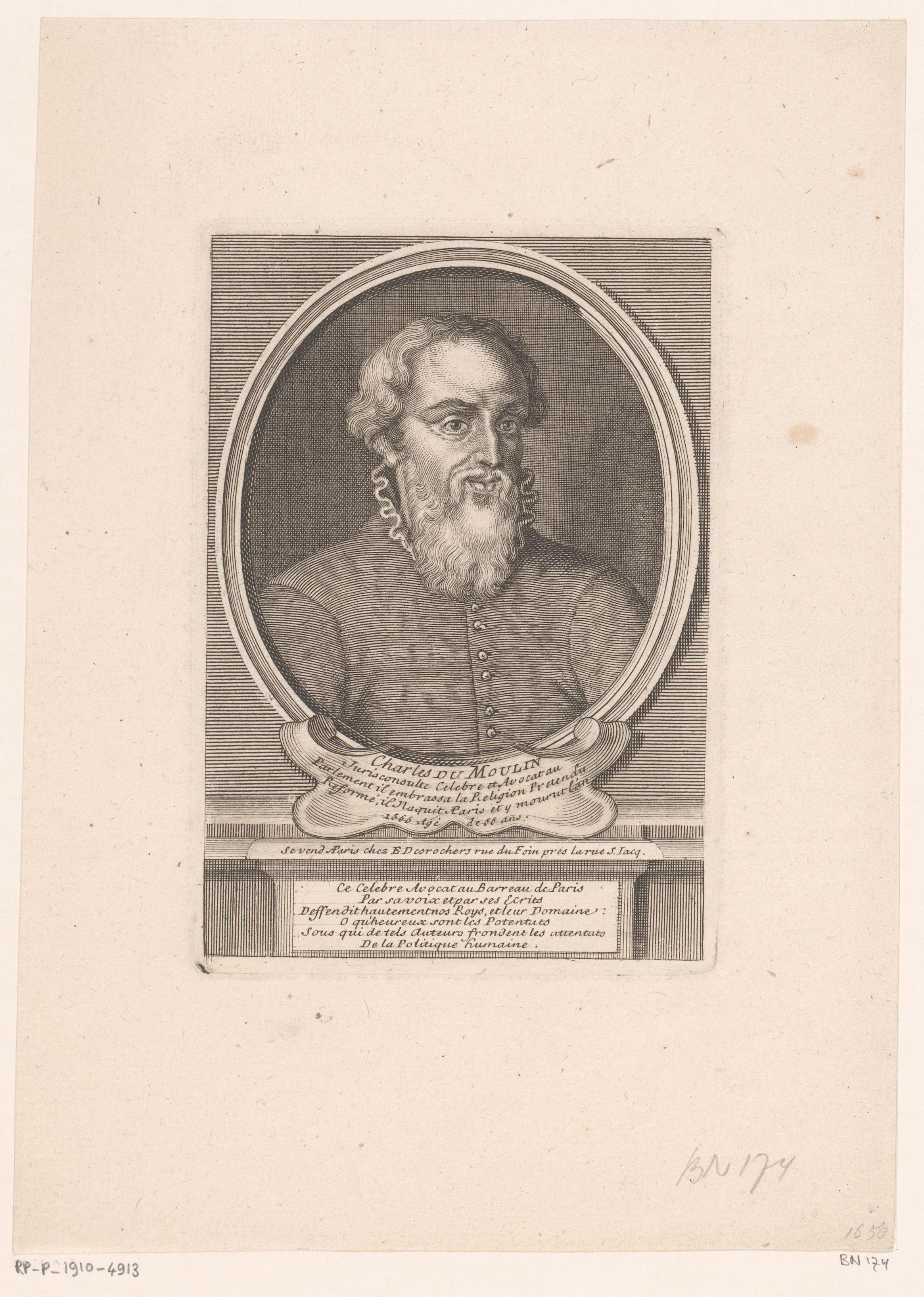 Portret van Charles Dumoulin