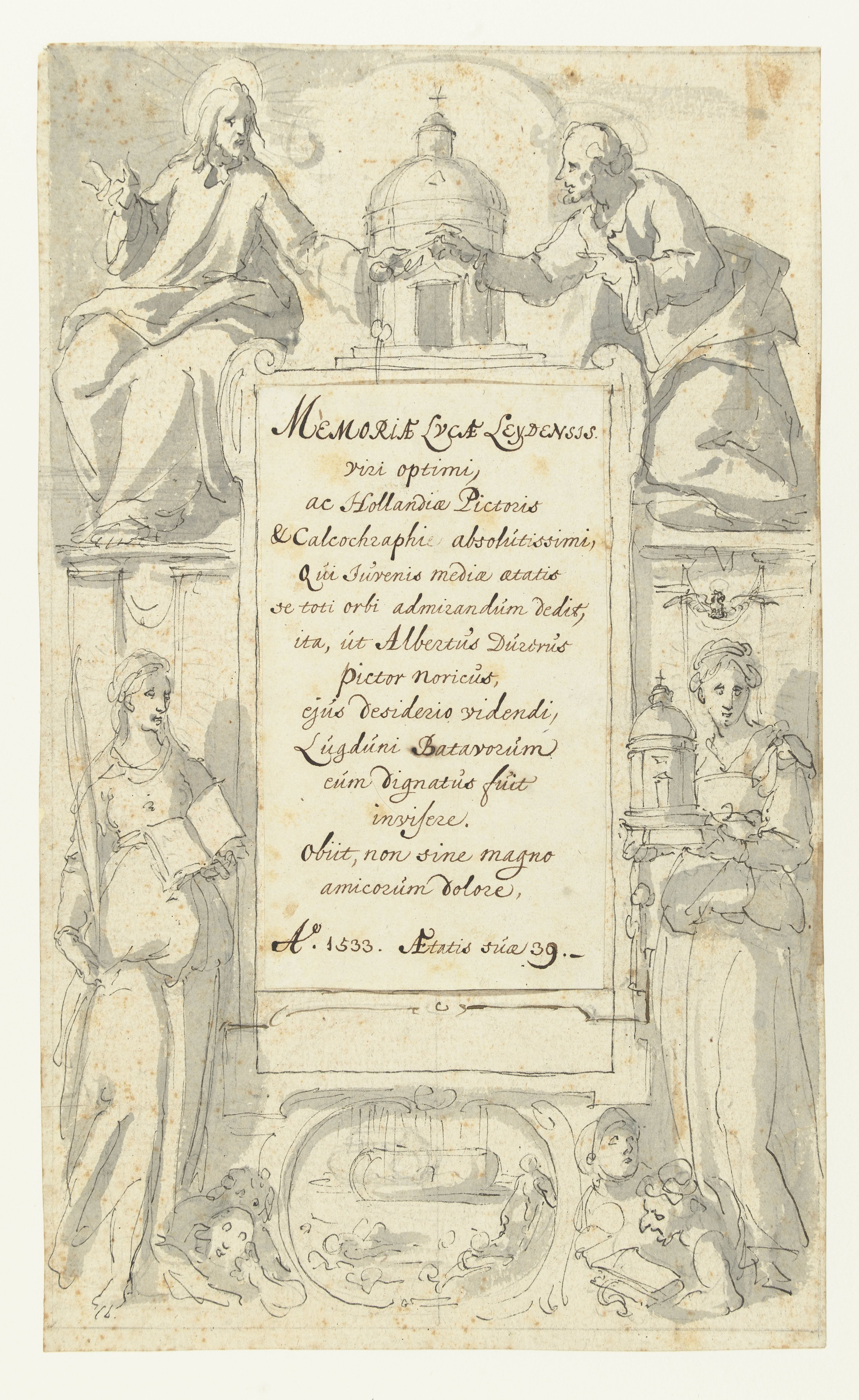 Dedicatie behorend bij Lucas van Leyden collectie