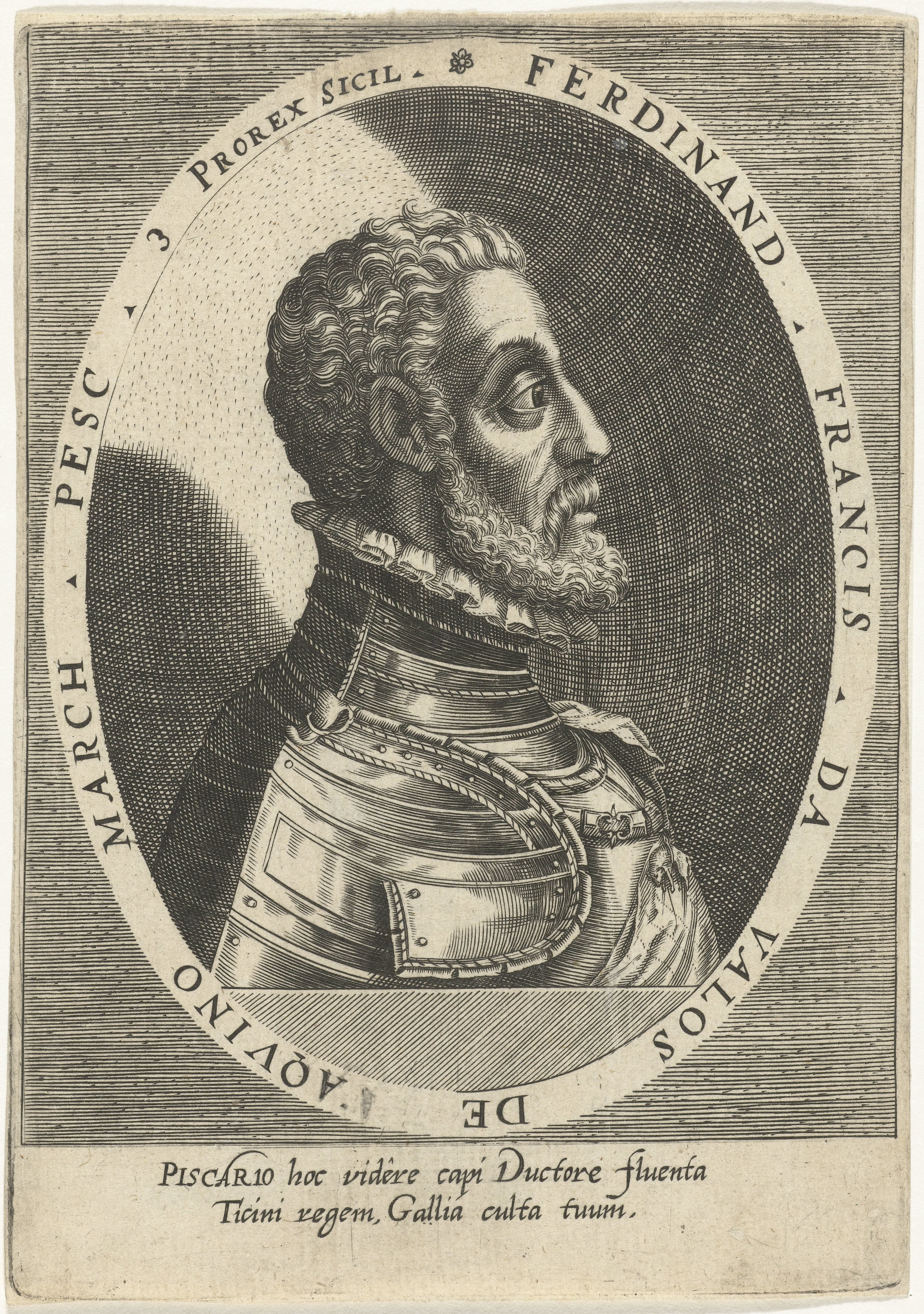 Portret van Fernando Francesco d'Avalos, markies van Pescara