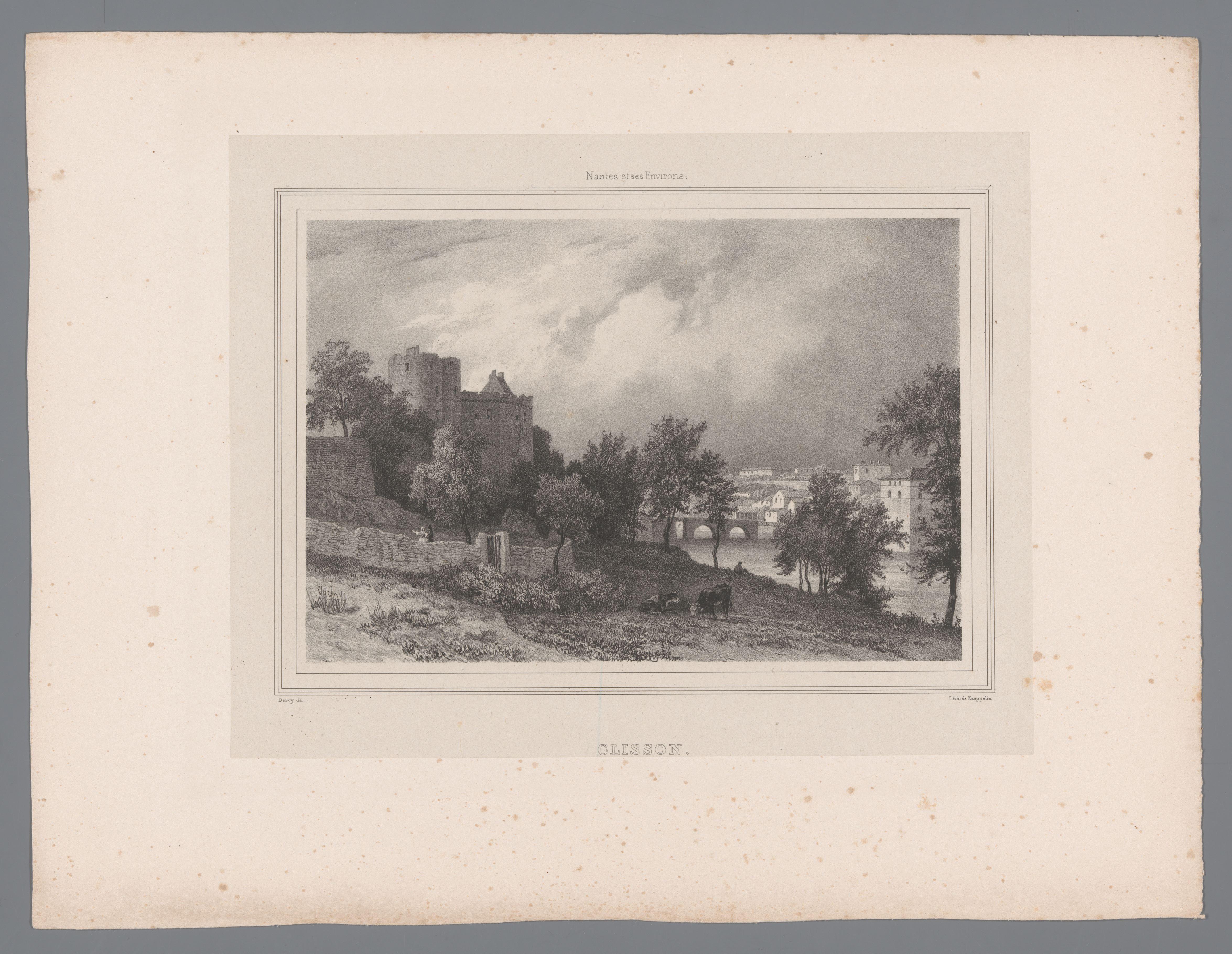 Zicht op het Kasteel van Clisson