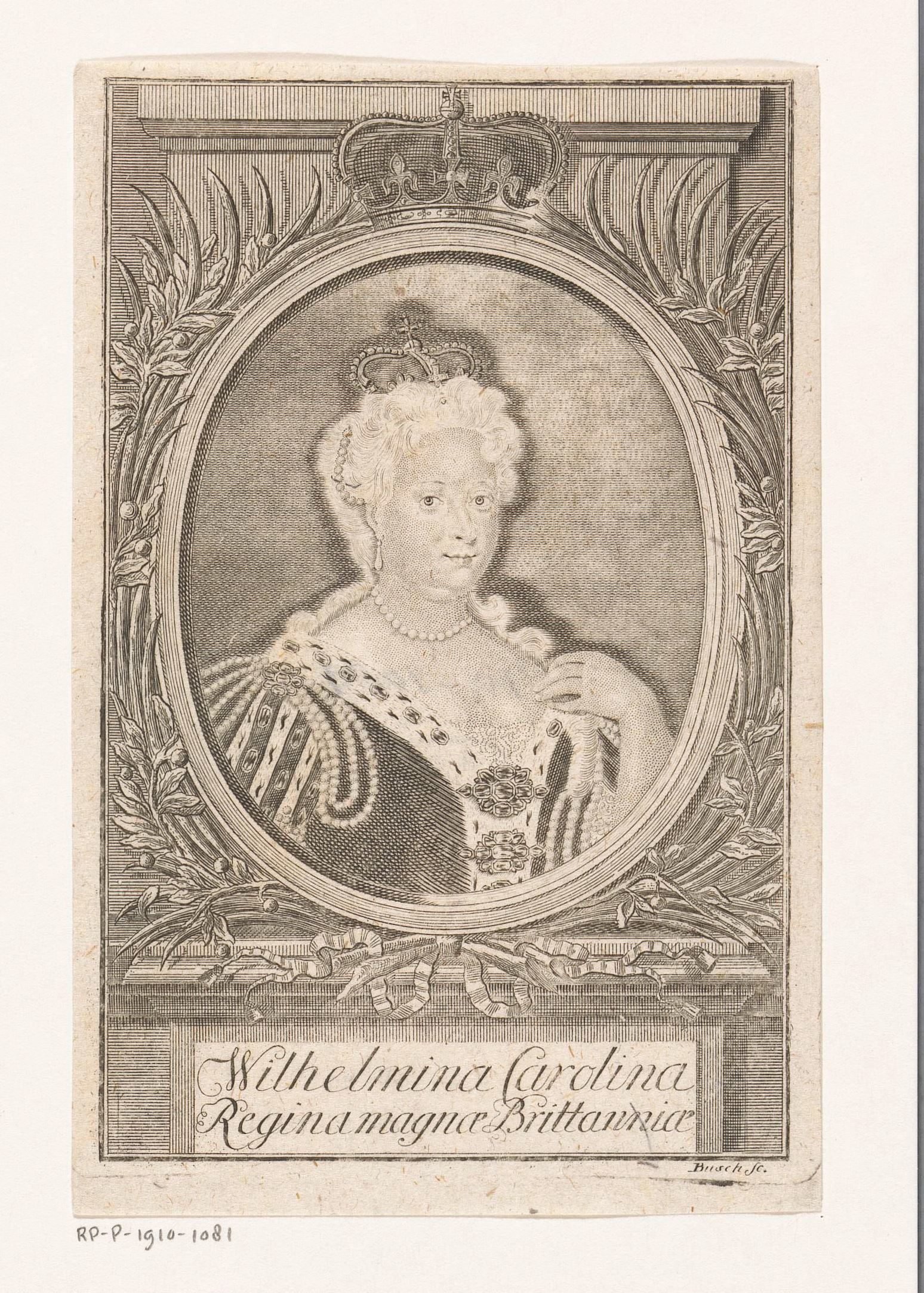 Portret van Caroline van Brandenburg-Ansbach