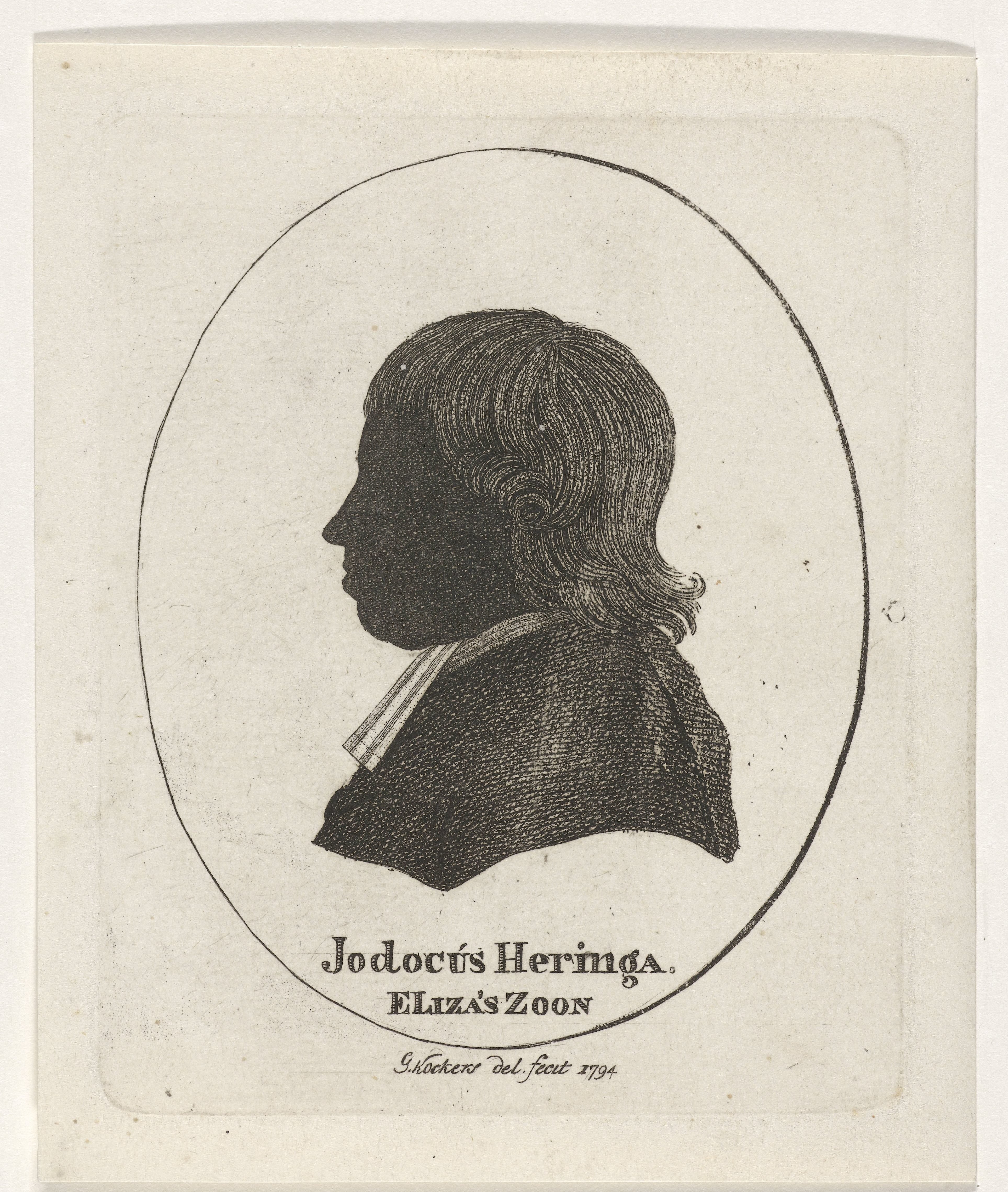 Silhouetportret van Jodocus Heringa Eliza'sz