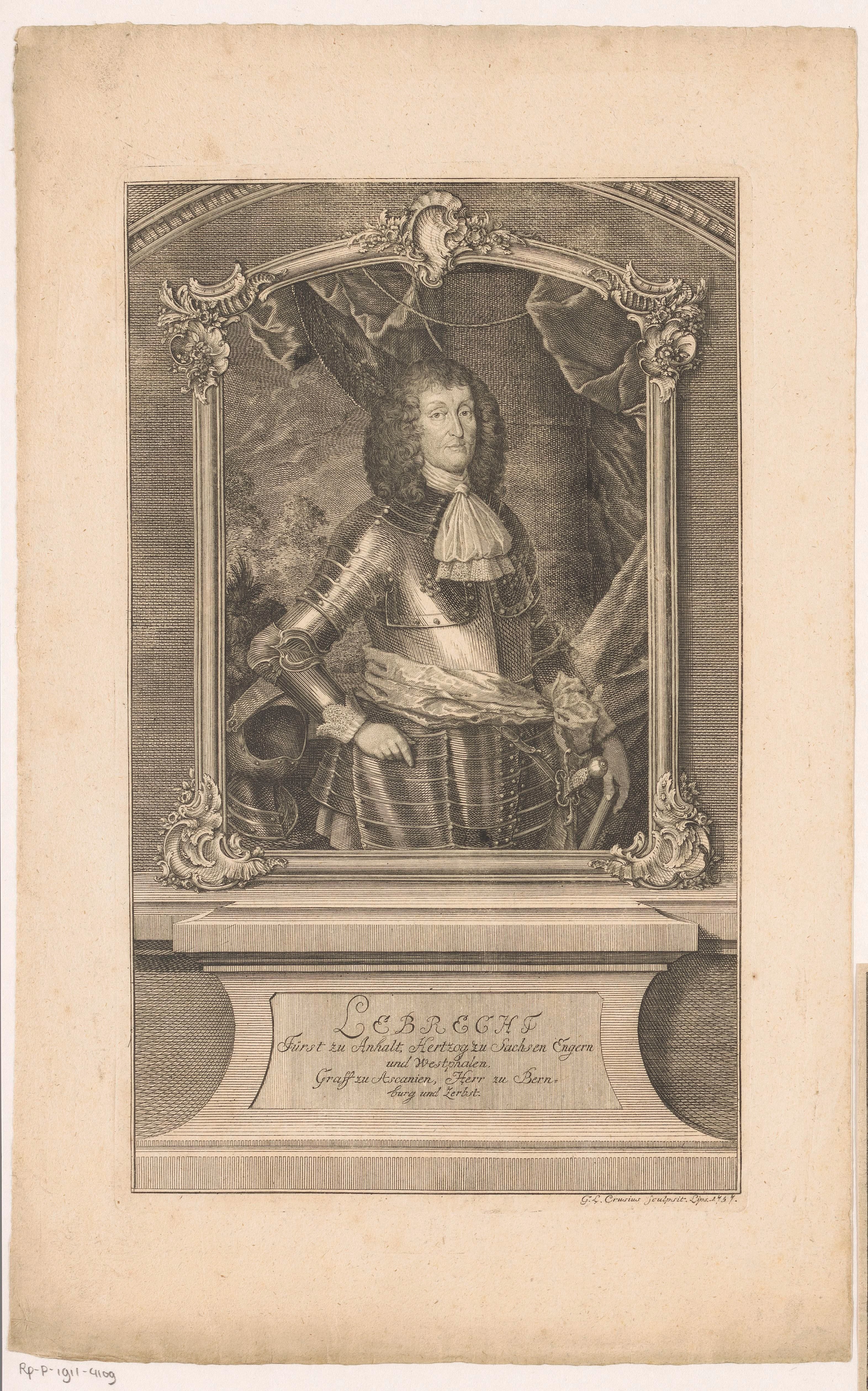 Portret van Lebrecht von Anhalt-Köthen