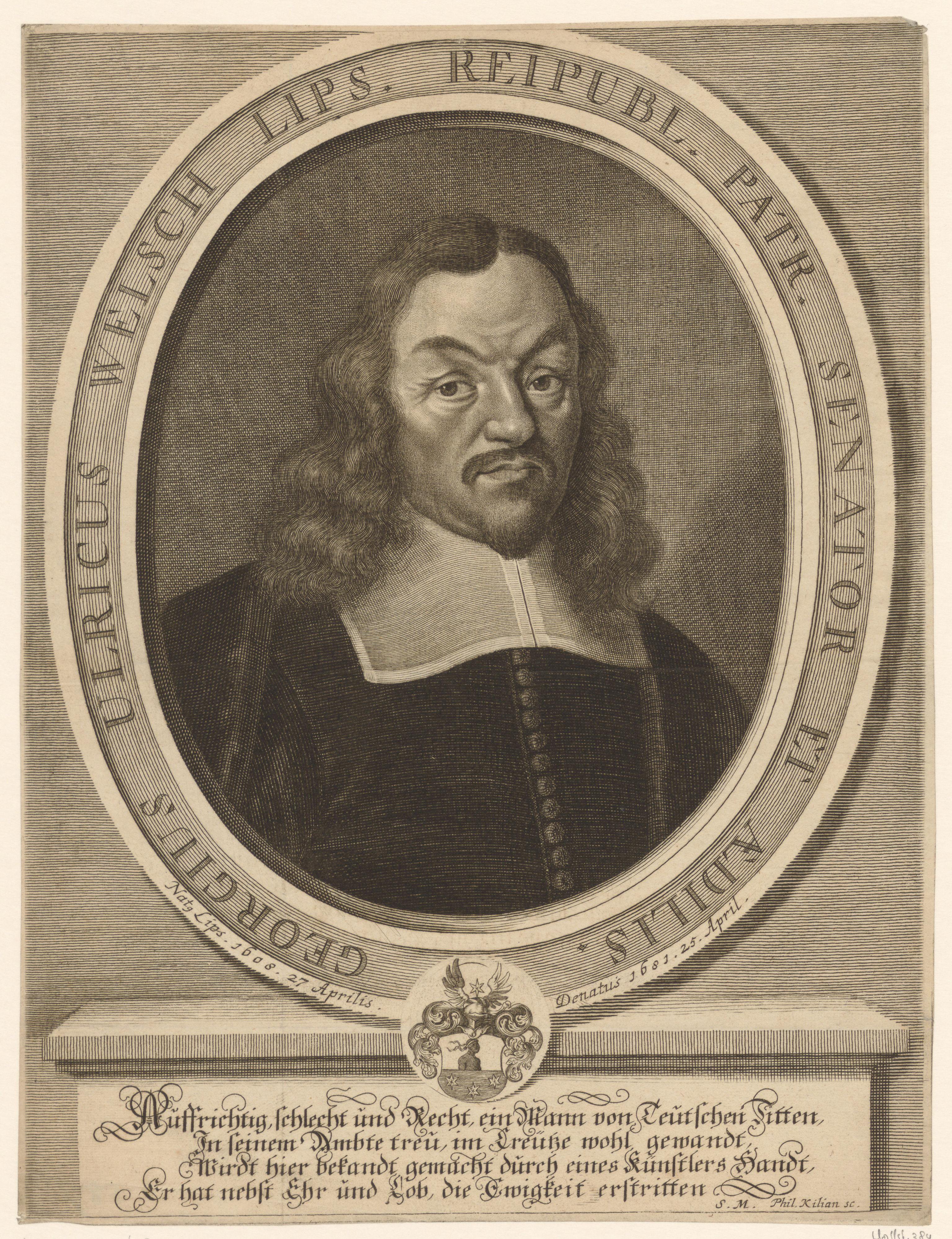 Portret van Georg Ulrich Welsch