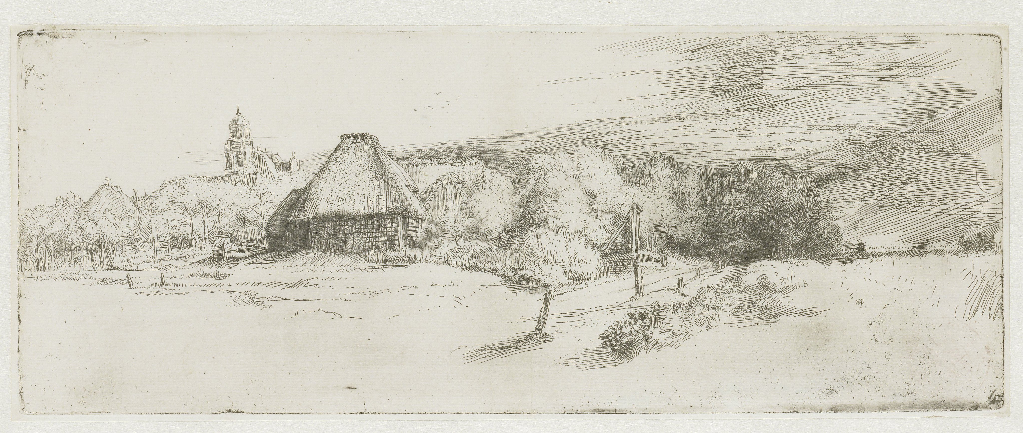 Landscape with a farm building and the 'house with the tower'