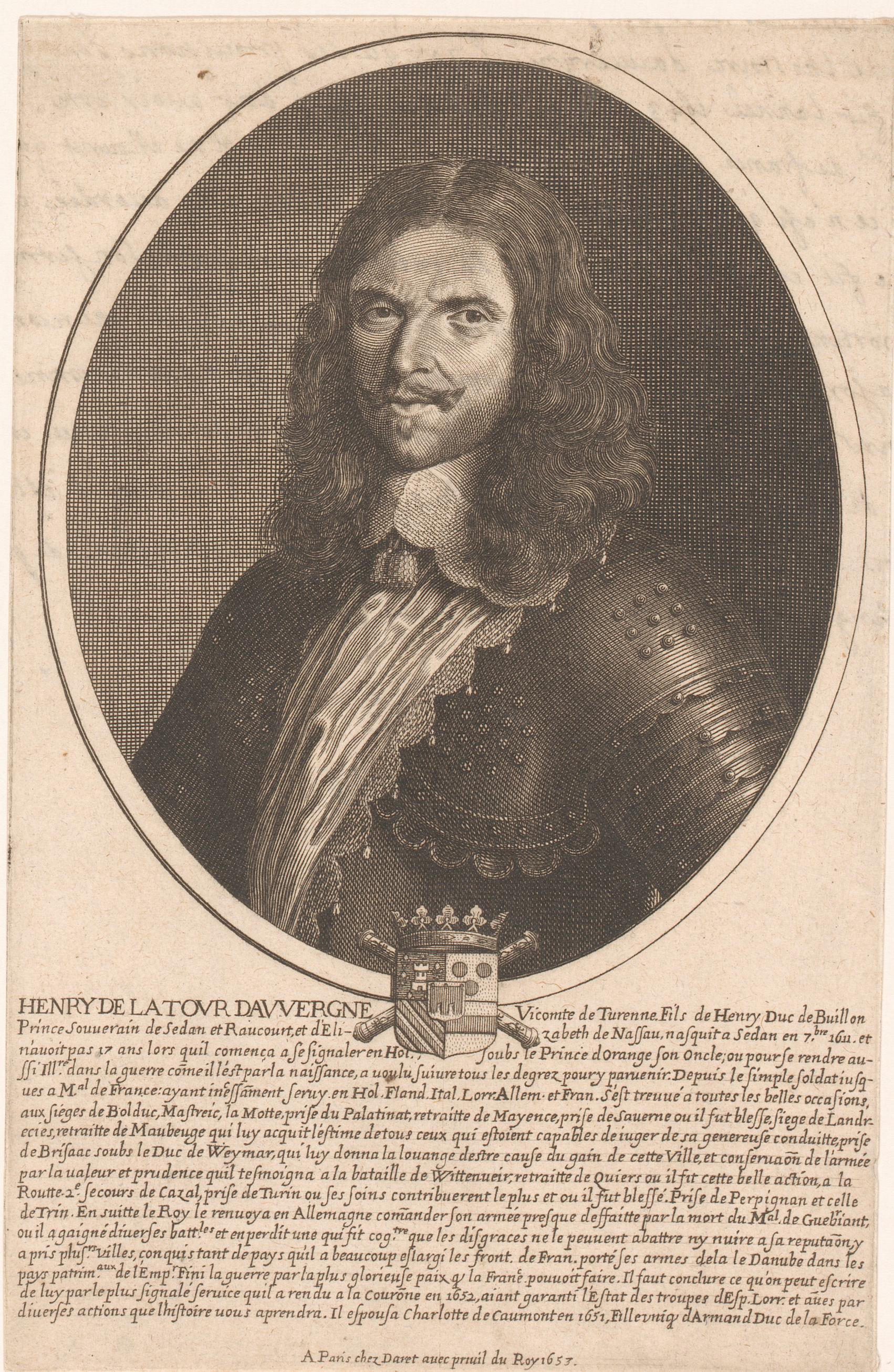 Portret van Henri de Latour d'Auvergne, vicomte de Turenne