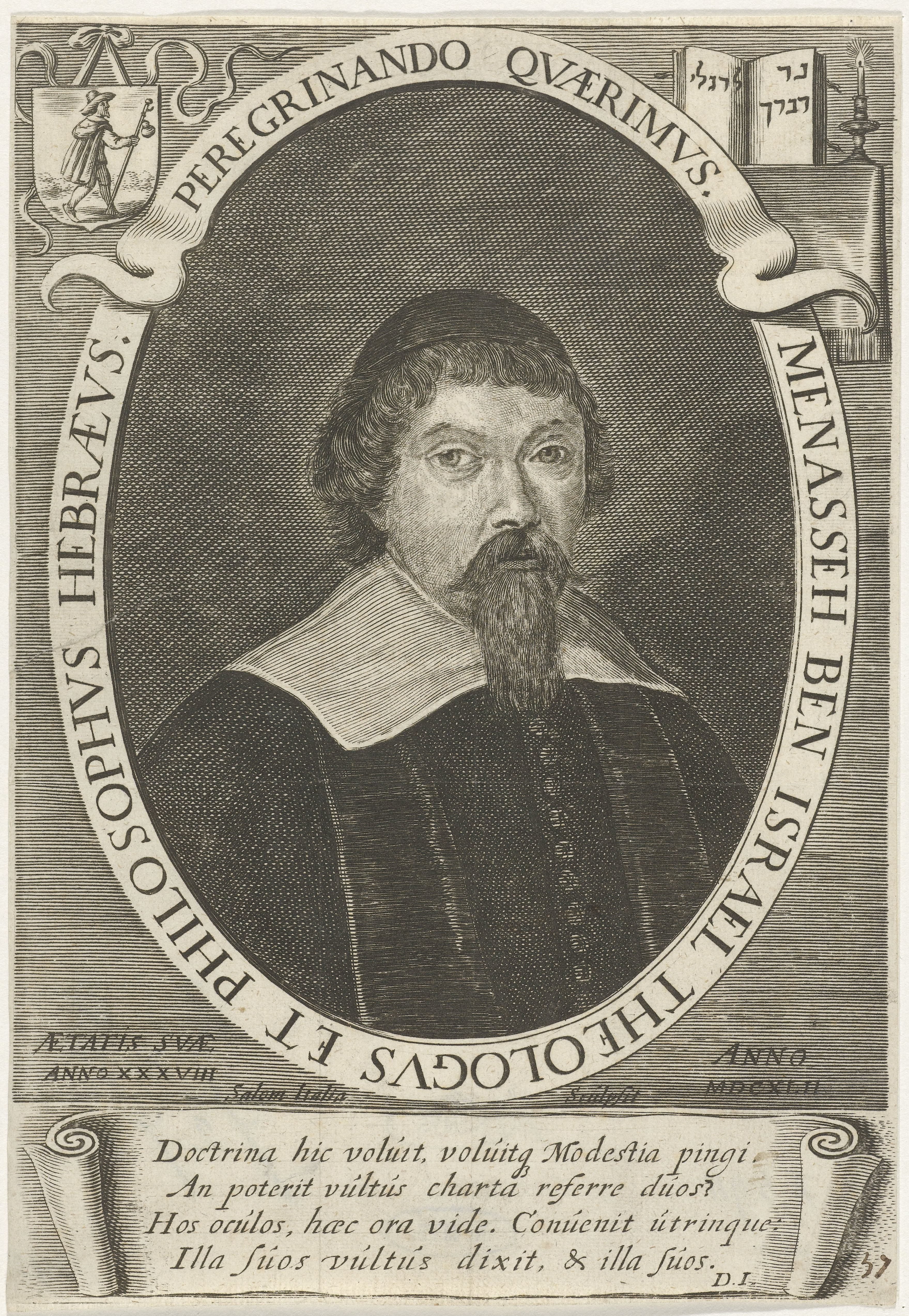 Portret van Menasseh Ben Israël