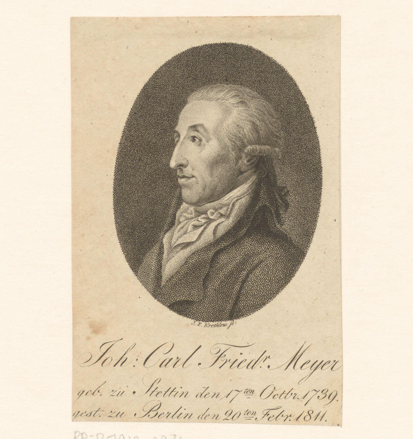Portret van Johann Carl Friedrich Meyer