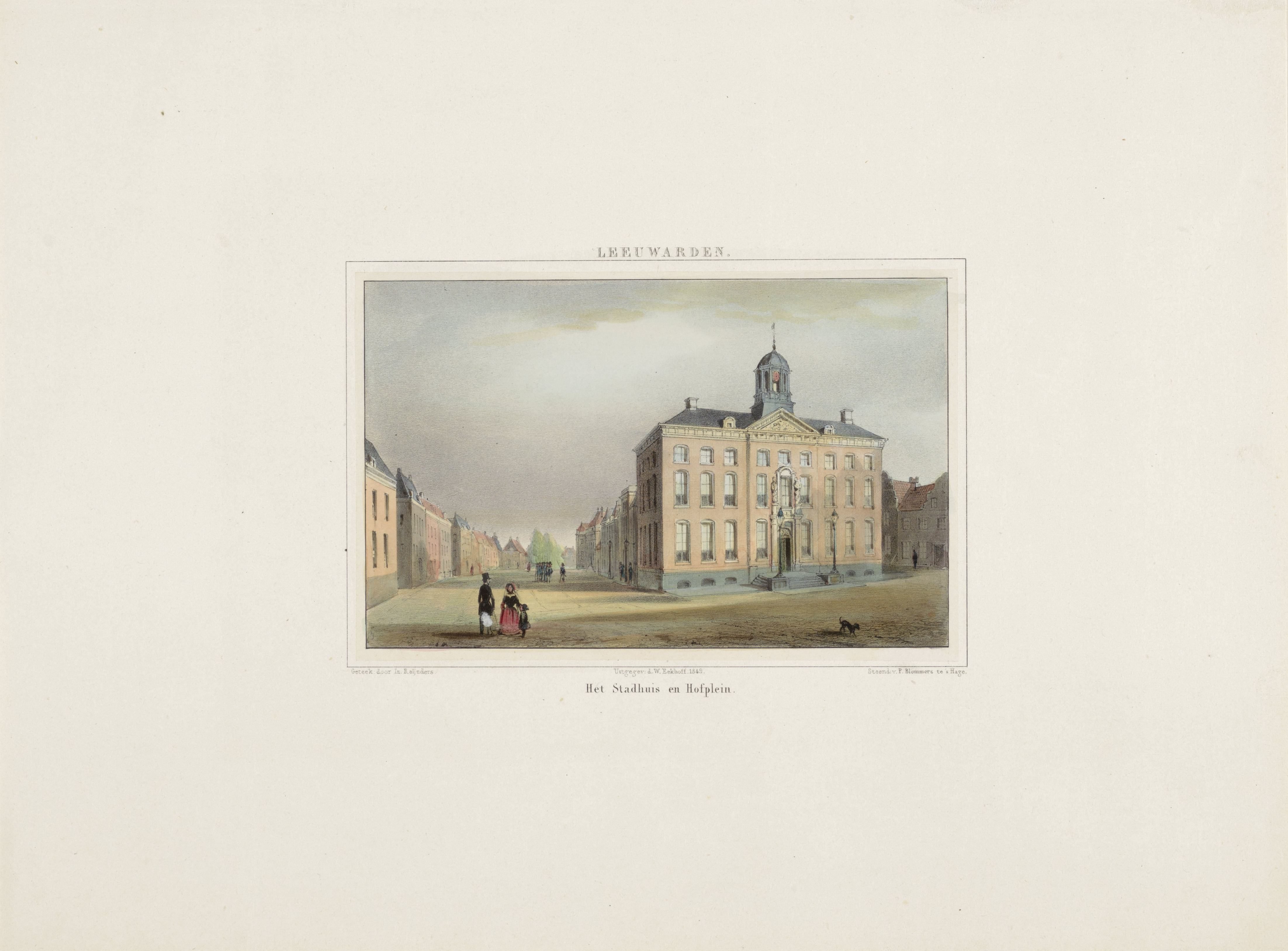 Stadhuis en Hofplein in Leeuwarden