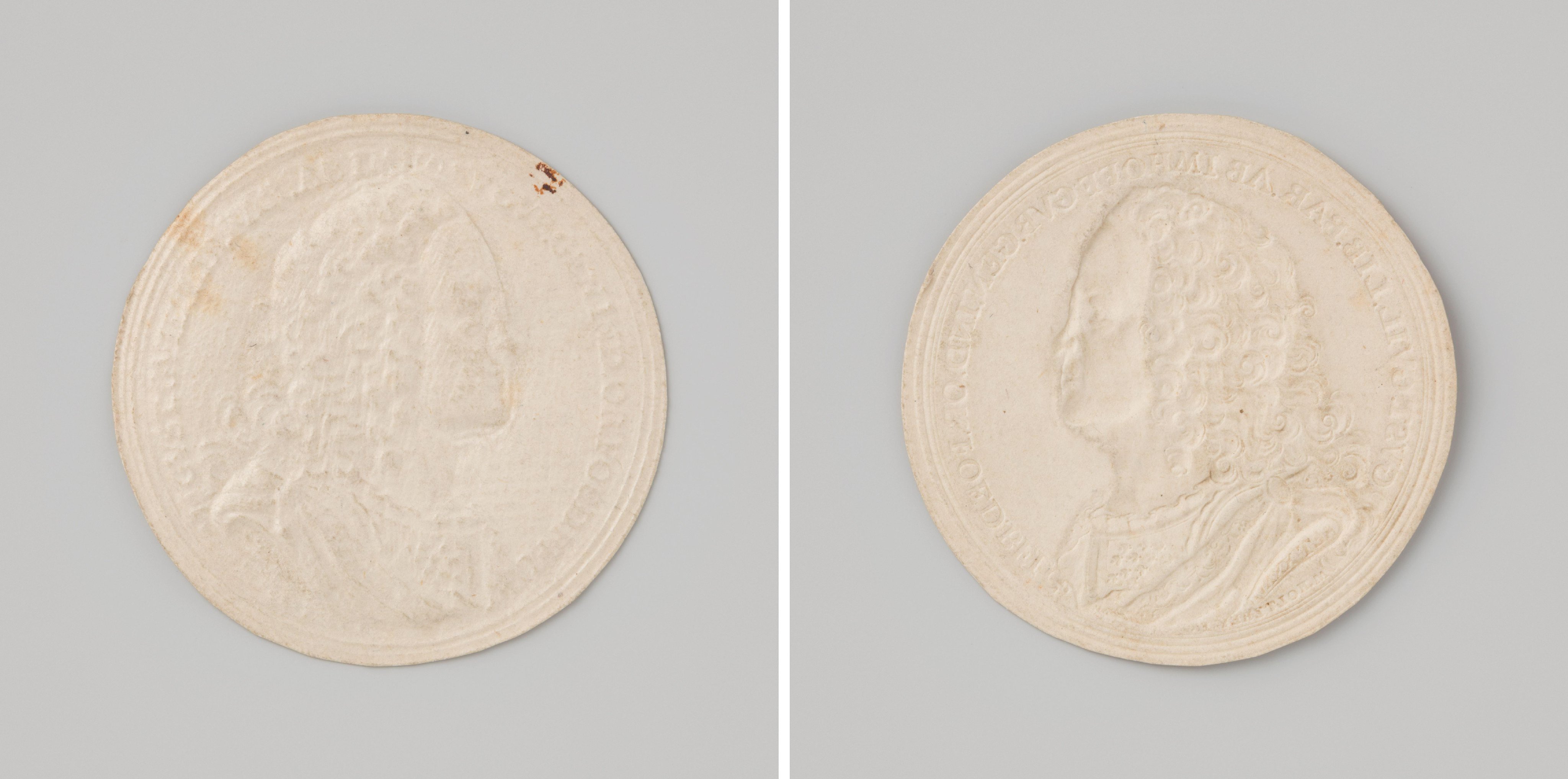 Vertrek van baron Van Imhoff, gouverneur van Nederlands Oost Indië 1742, afdruk voorzijde
